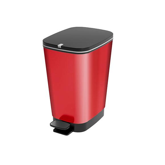 Cubo Basura con Pedal Capacidad para 30 Litros (Rojo)