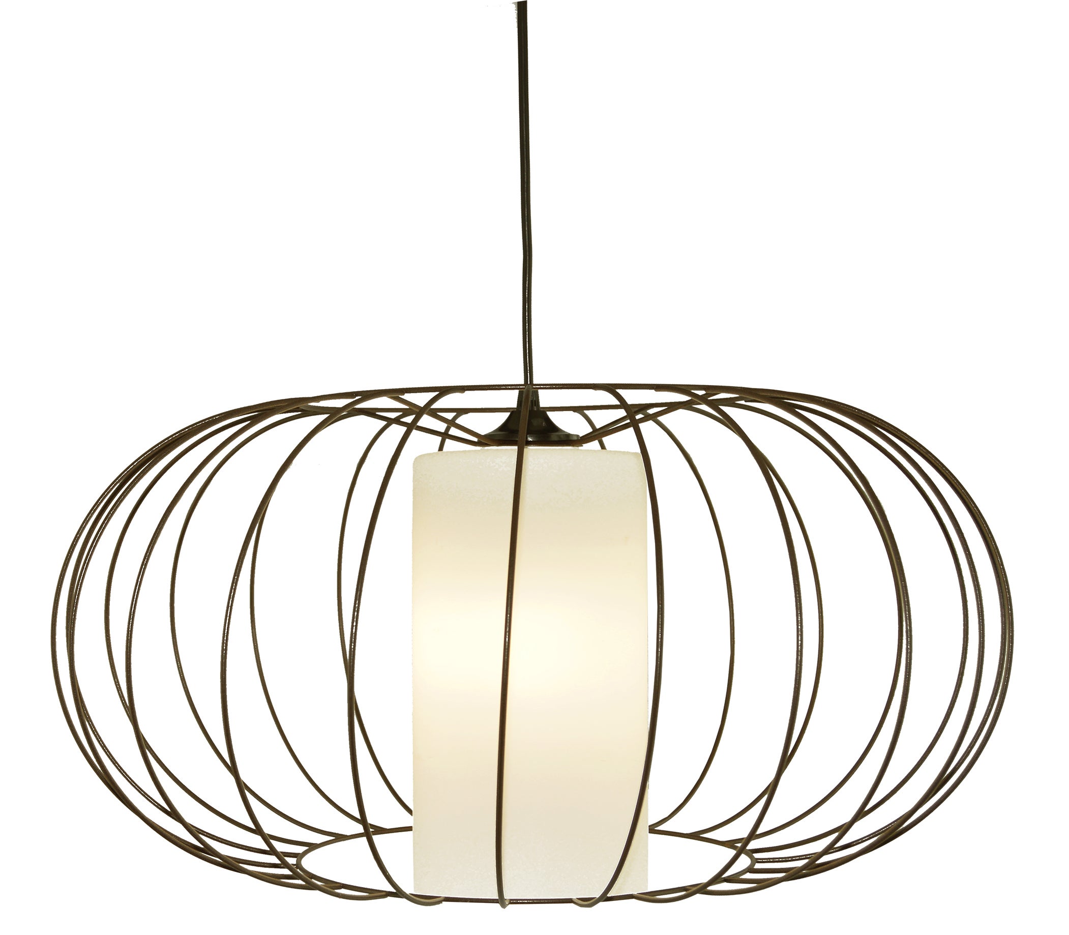 Lámpara lampara 1l d50 c/cristal marron ovalado marrón