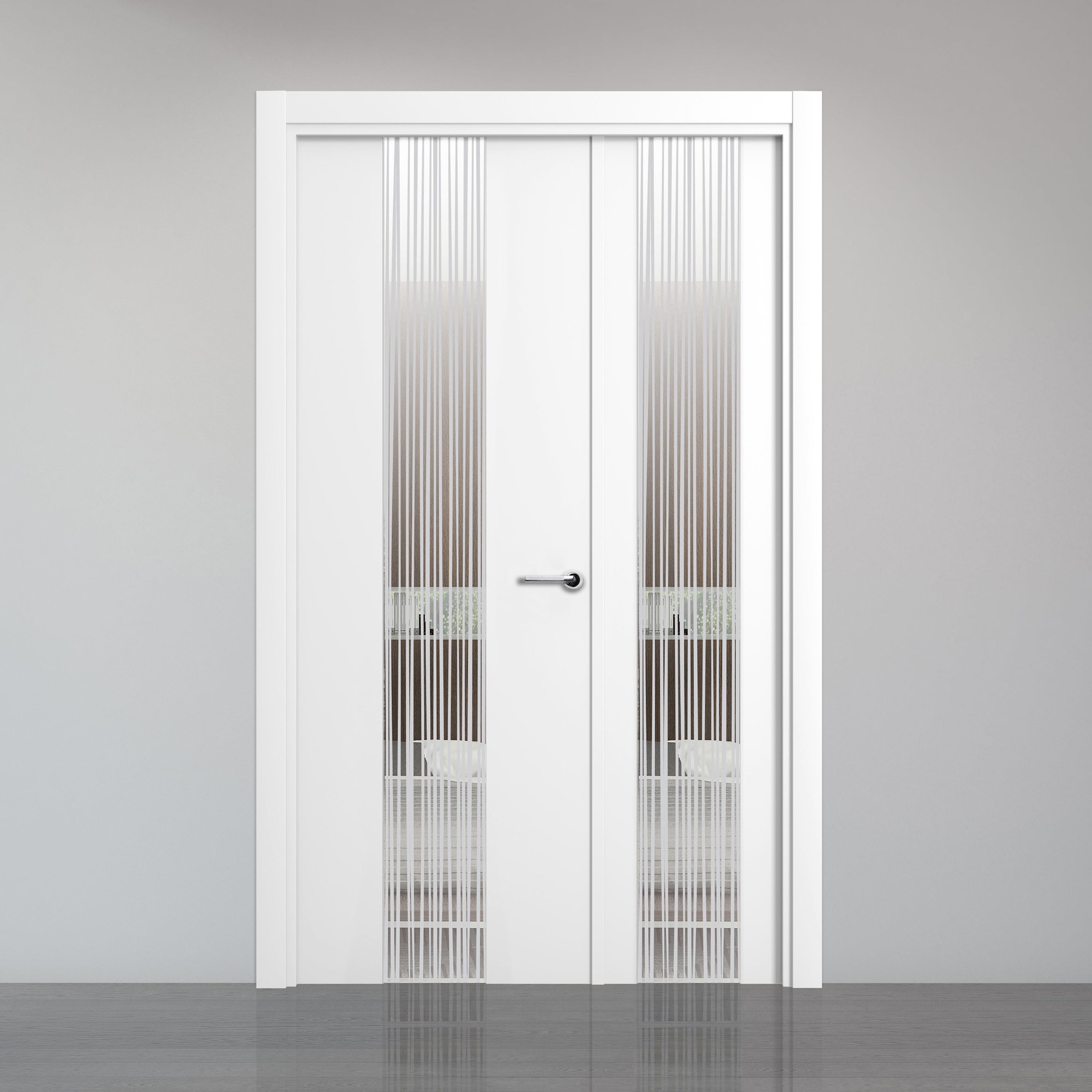 Puerta plegable blanca con cristal - Madera Hogar
