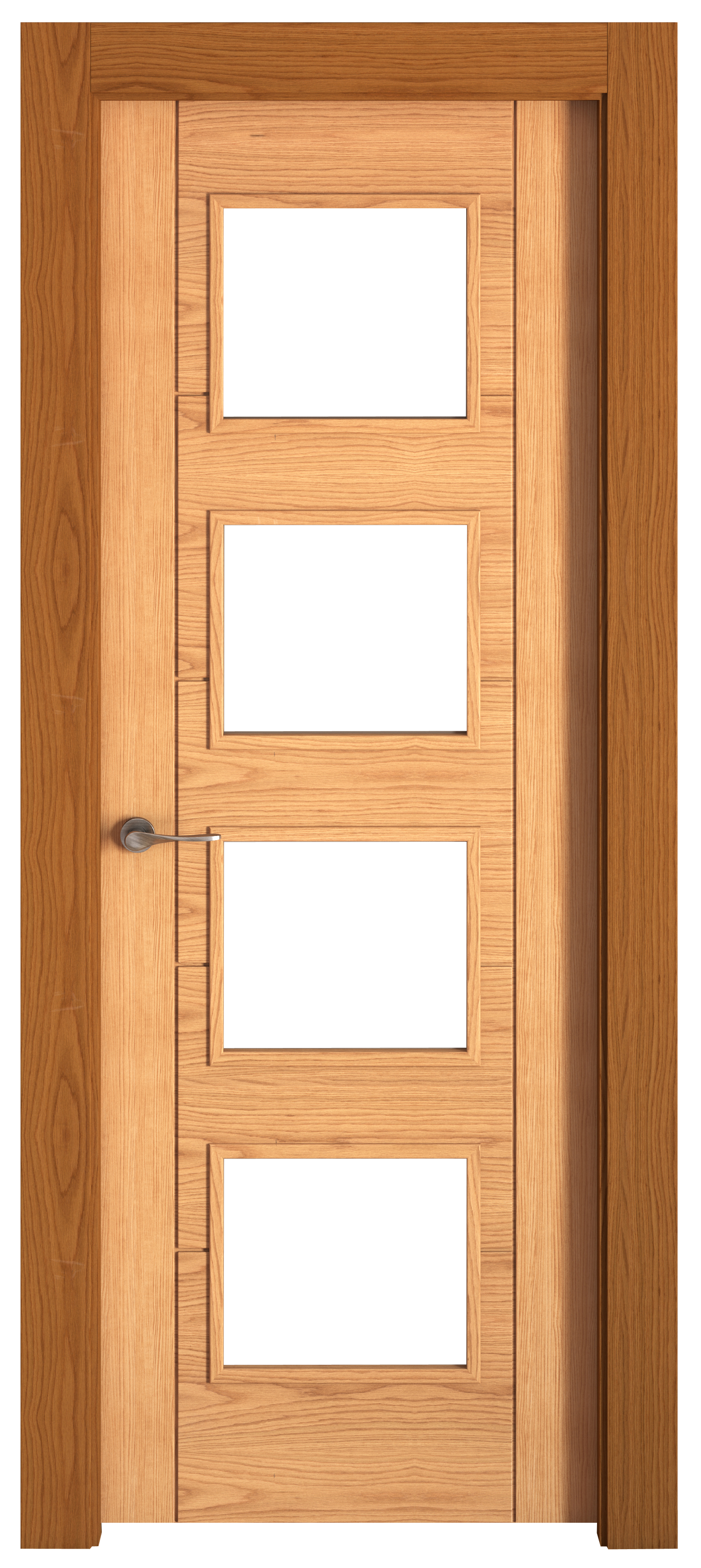 Puerta noruega roble apertura derecha con cristal 82.5cm