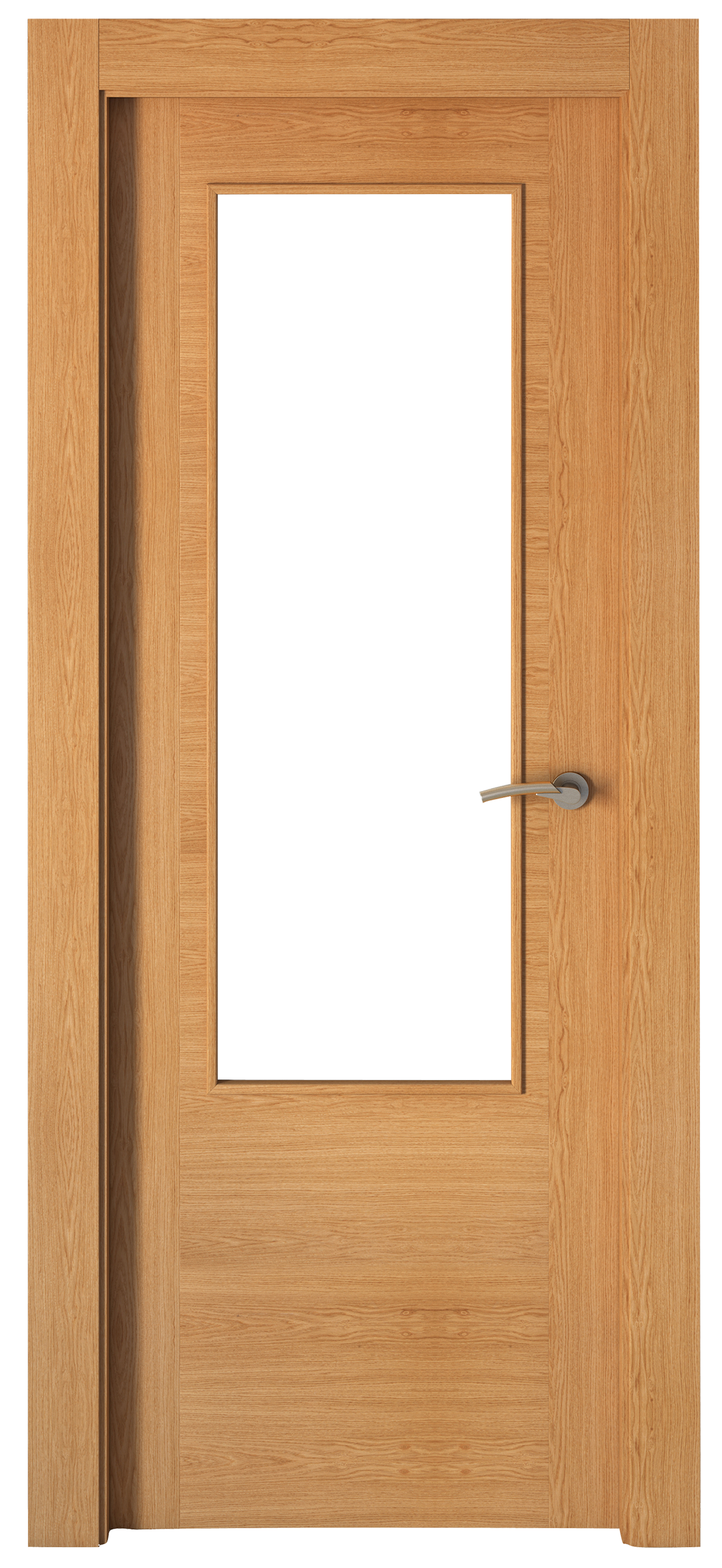 Puerta niza plus roble apertura izquierda con cristal 62.5cm de la marca Sin marca