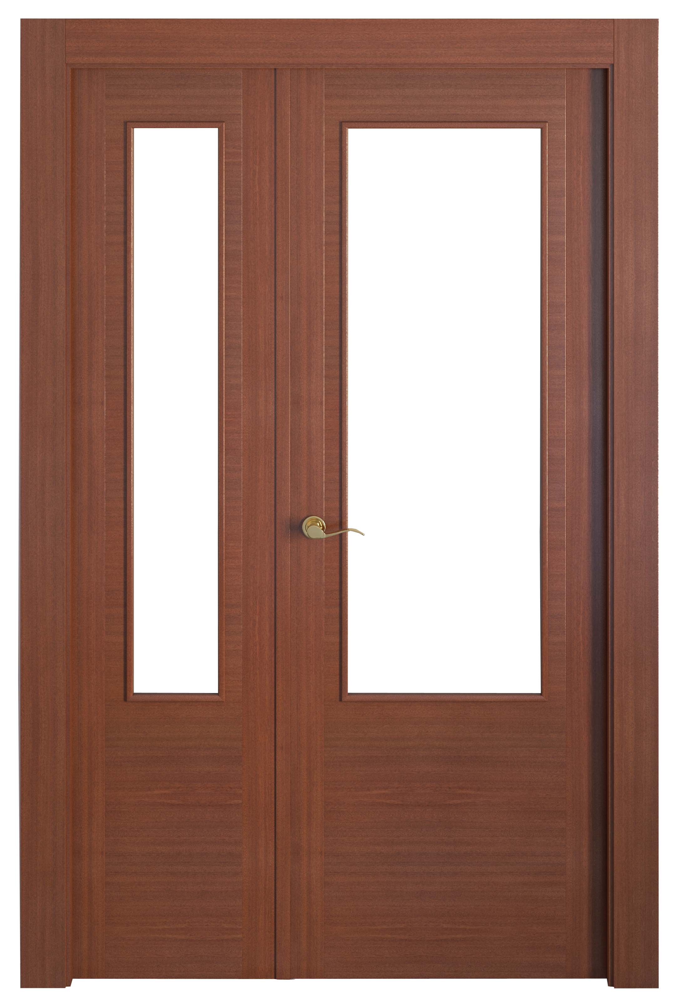 Puerta niza plus sapelly apertura derecha con cristal 125cm