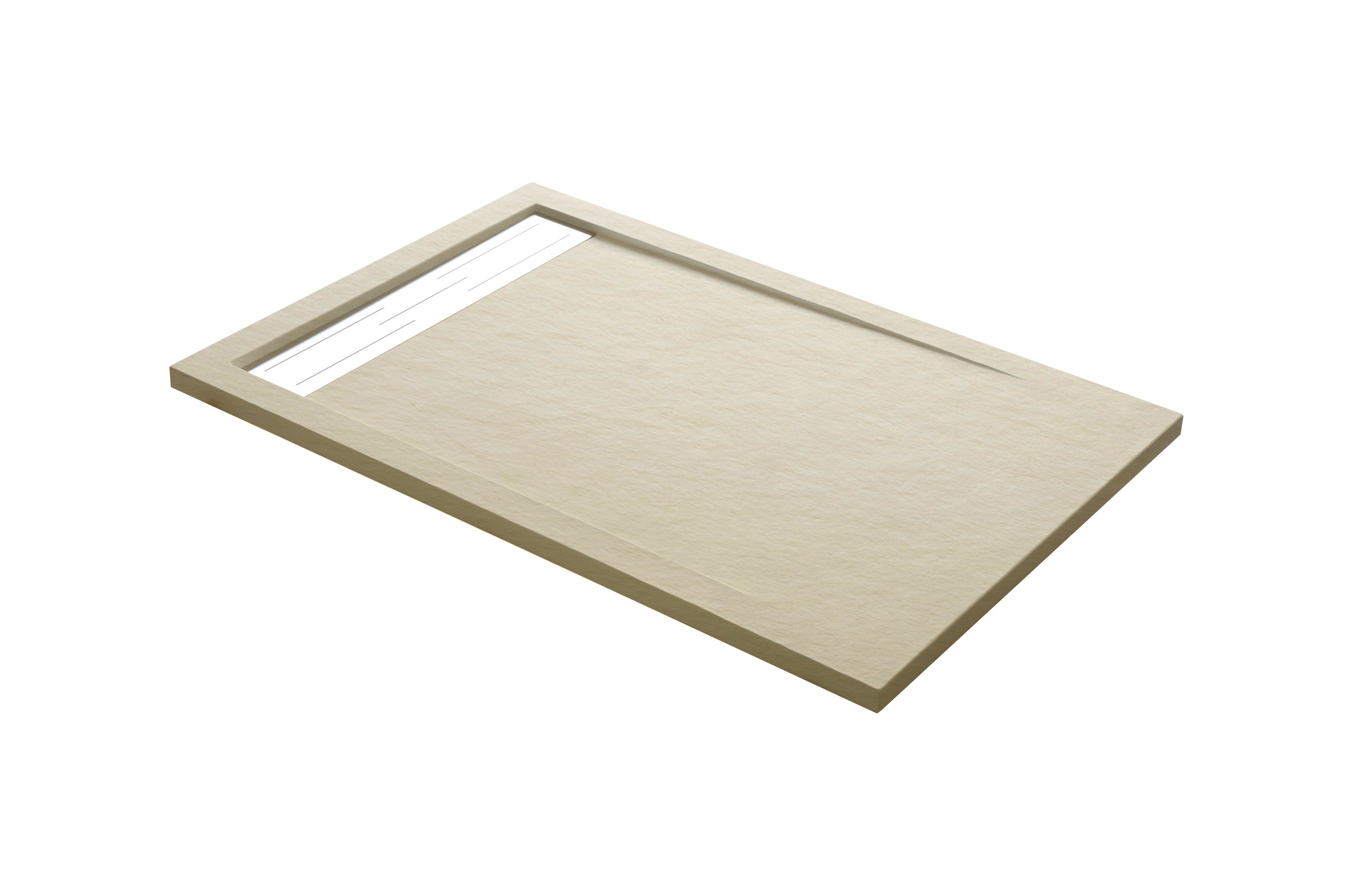 Plato de ducha atlas 160x85 cm beige de la marca MOLDCOM COMPOSITES