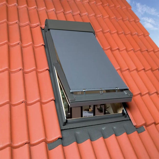 Cortina toldo 78x98 cm negro exterior para ventana de techo