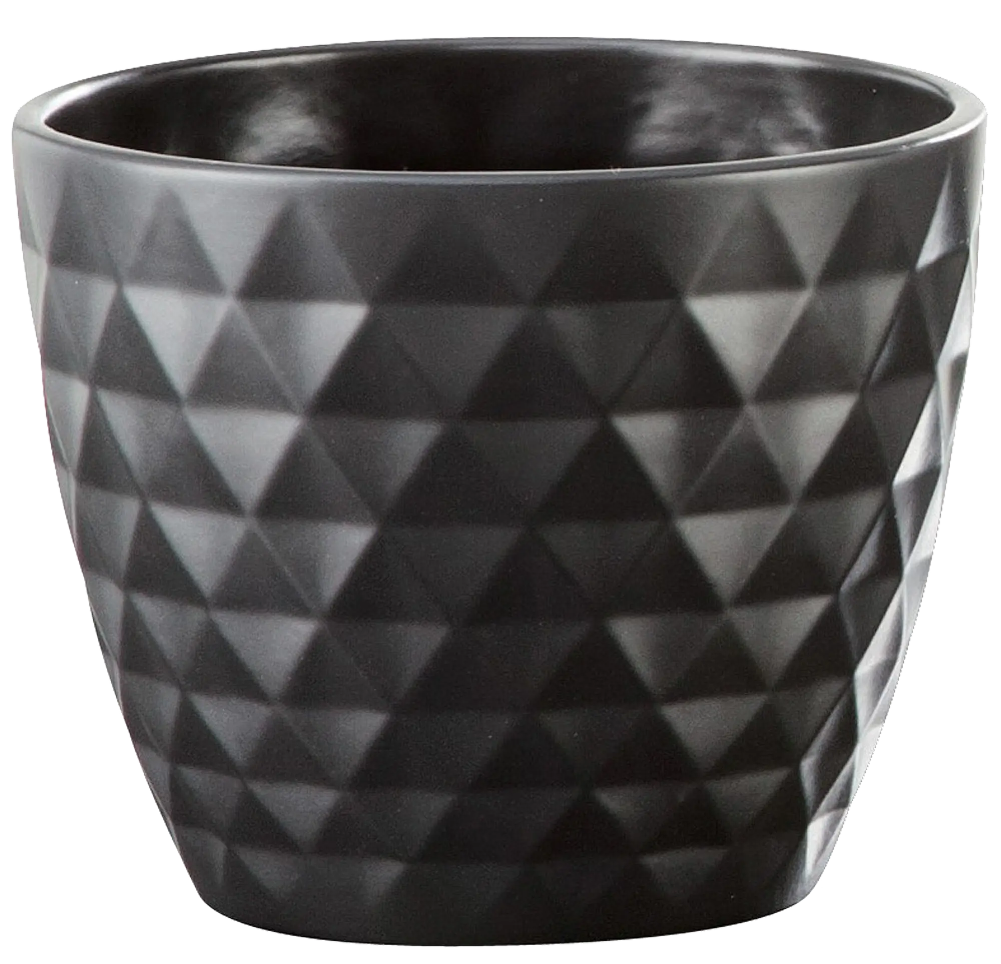 Maceta de cerámica esmaltada scheurich negro 14x11 cm