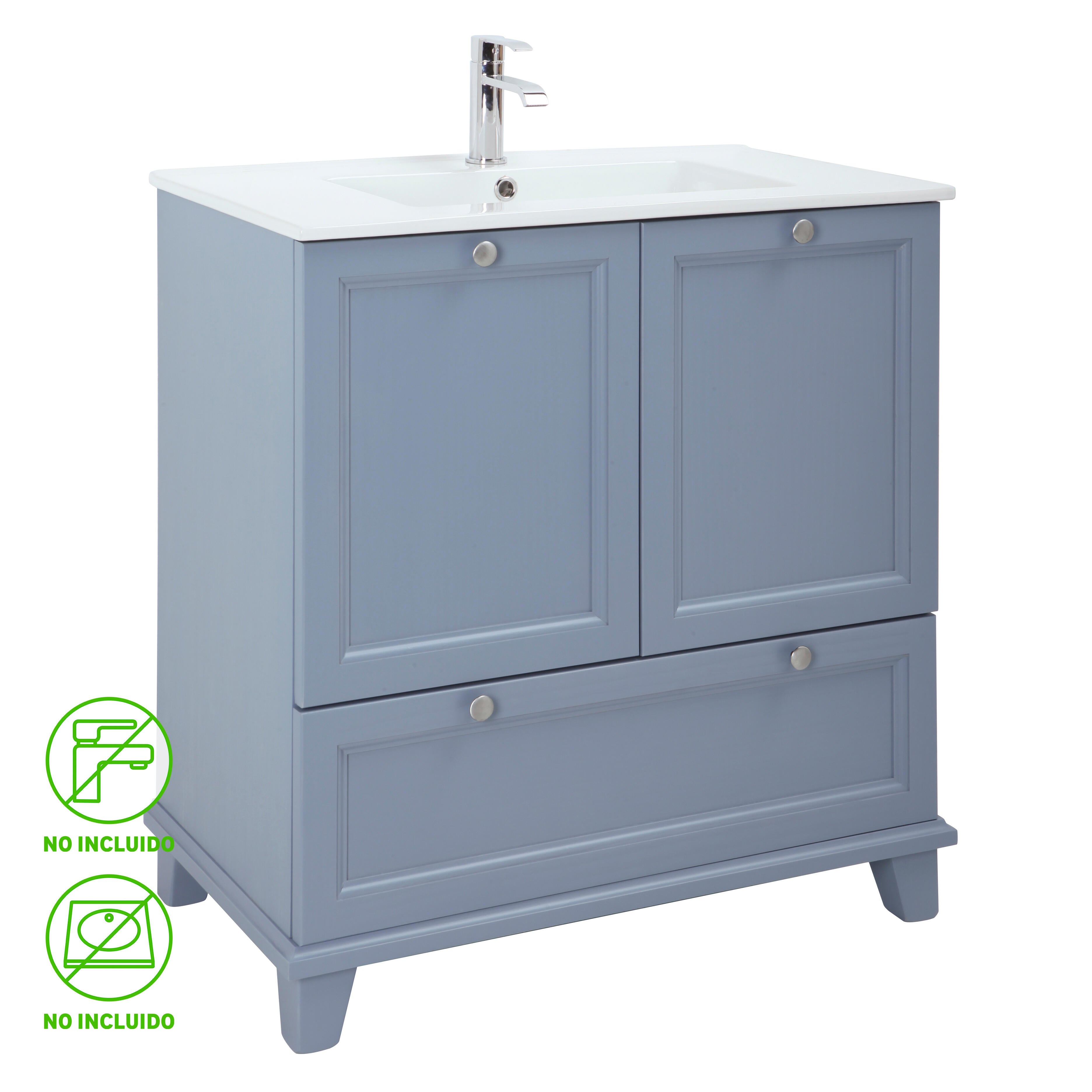 Mueble de baño unike azul 80x45 cm de la marca VISOBATH