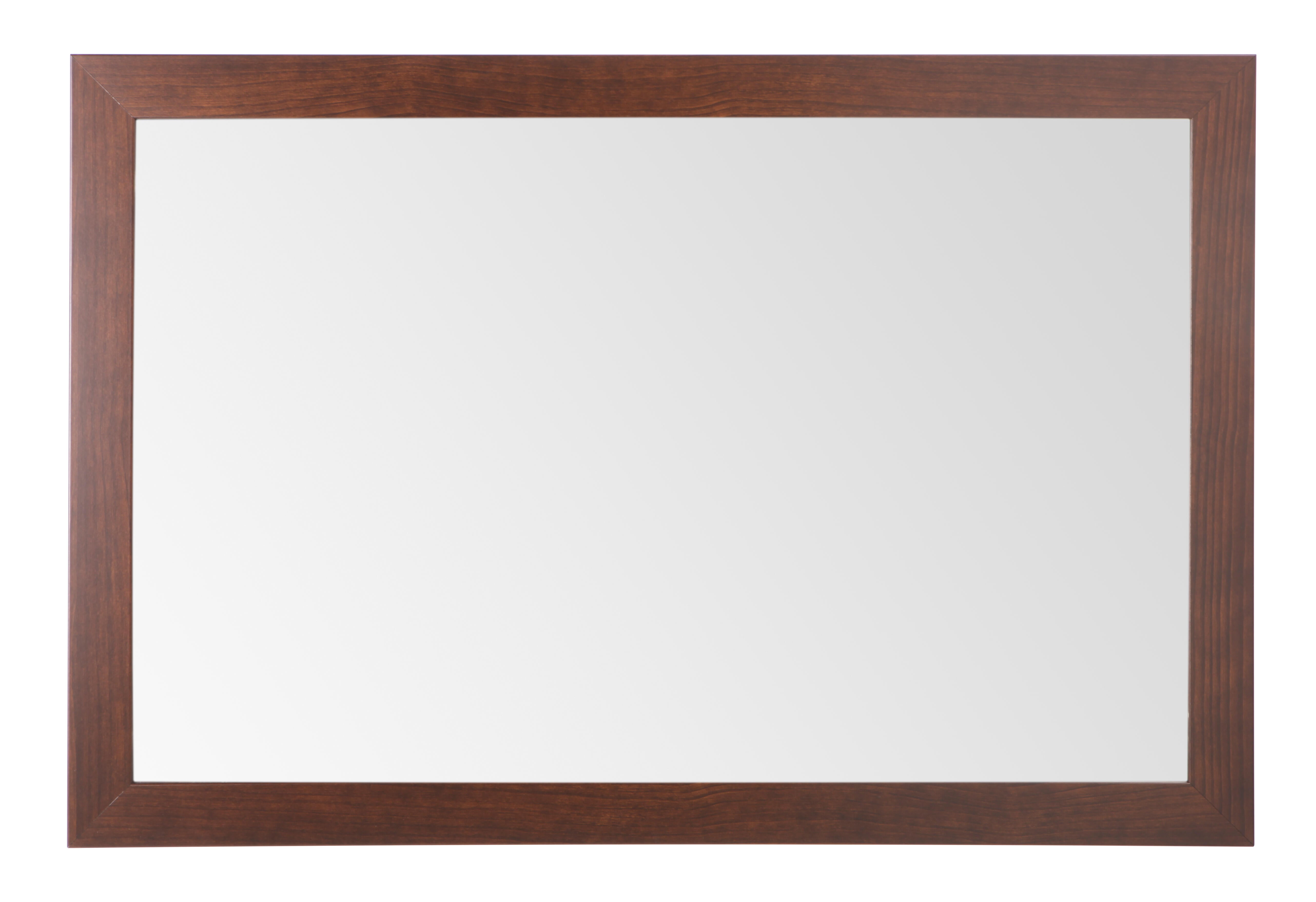 Espejo enmarcado rectangular roma nogal oscuro 80 x 120 cm