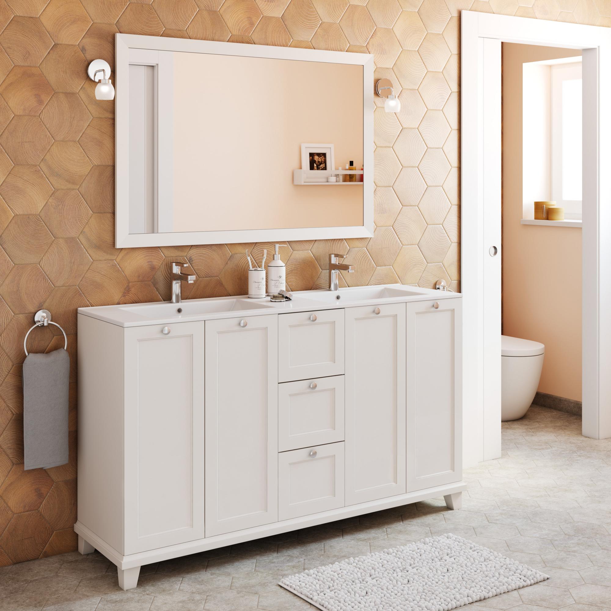 Mueble de baño Unike perla 155 x 48 cm Leroy Merlin