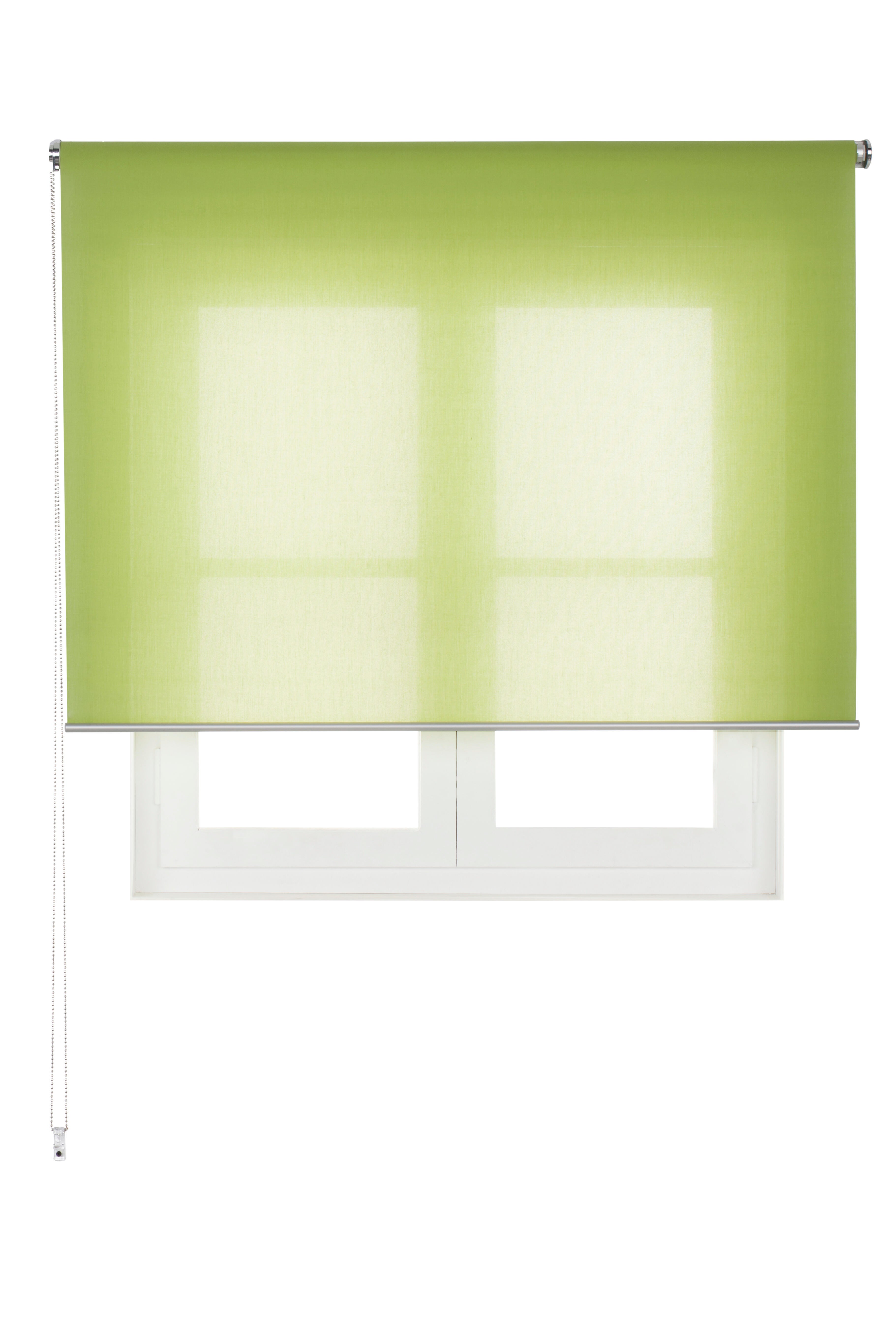 Estor enrollable translúcido miranda verde de 204x250cm