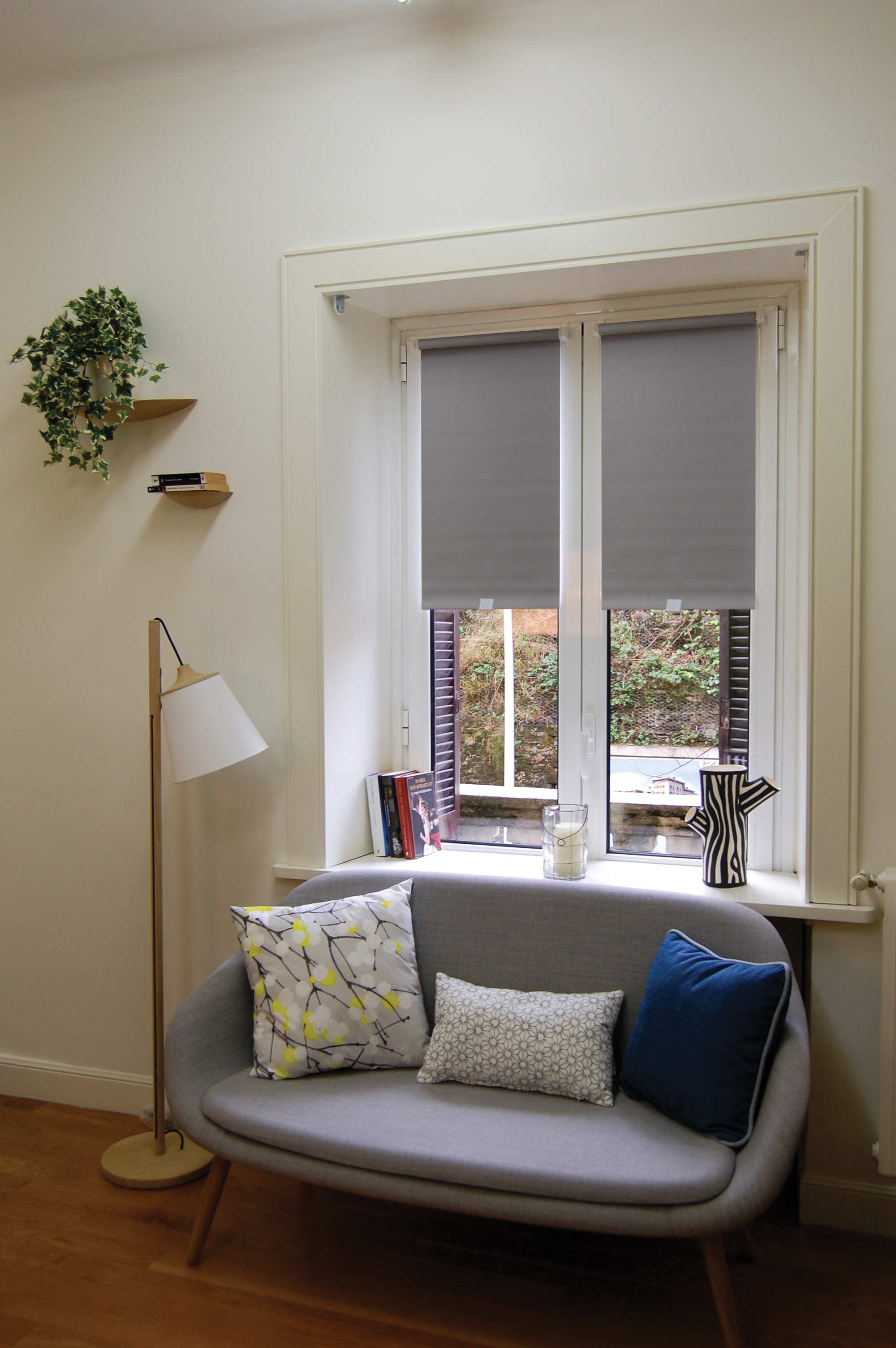 Estor enrollable opaco opaco easy ifit plata producto sin cadena gris ansar deco