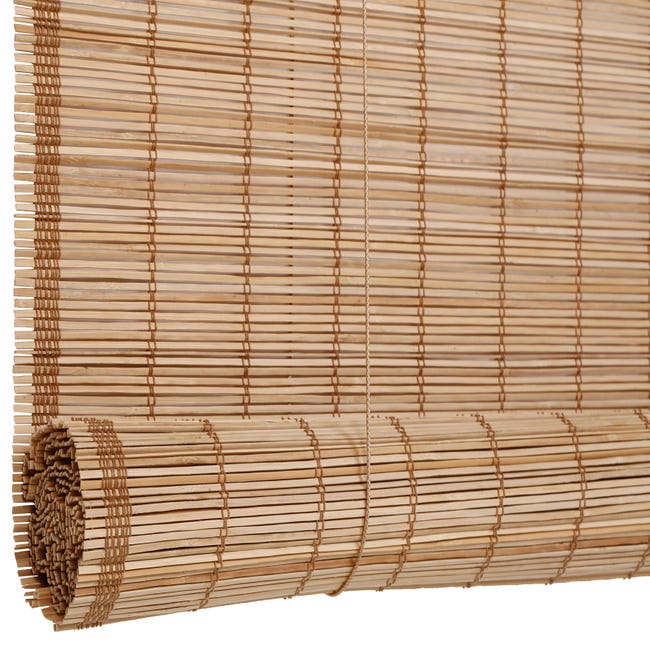 Estor enrollable de bambú Kenya beige INSPIRE de 150x300cm