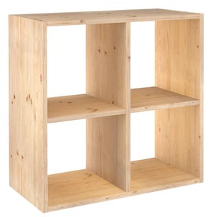 Estantería Dinamic modular con 6 cubos de madera maciza de pino  105,4x70,8x33cm