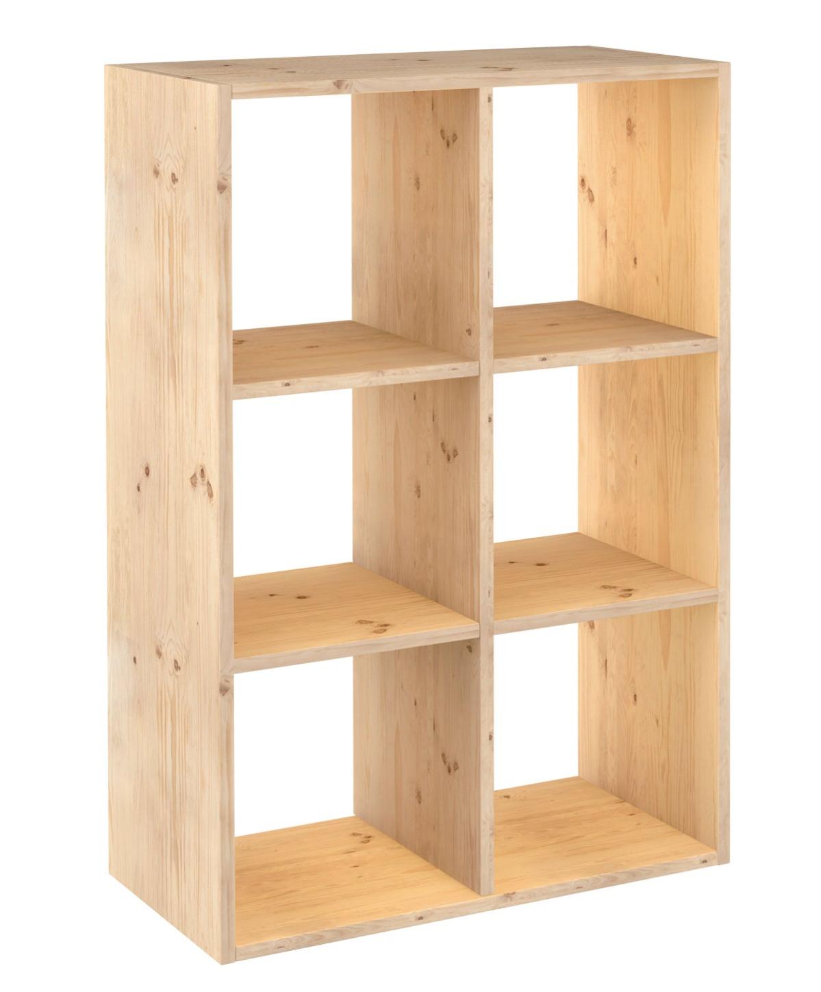 Estantería dinamic modular con 6 cubos de madera maciza de pino 105 4x70 8x33cm de la marca Sin marca