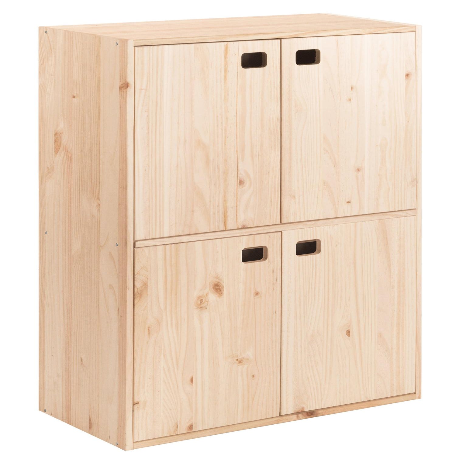 Estantería de madera en kit Dinamic de 70,8x70,8x33 cm y 50 kg max, por  balda