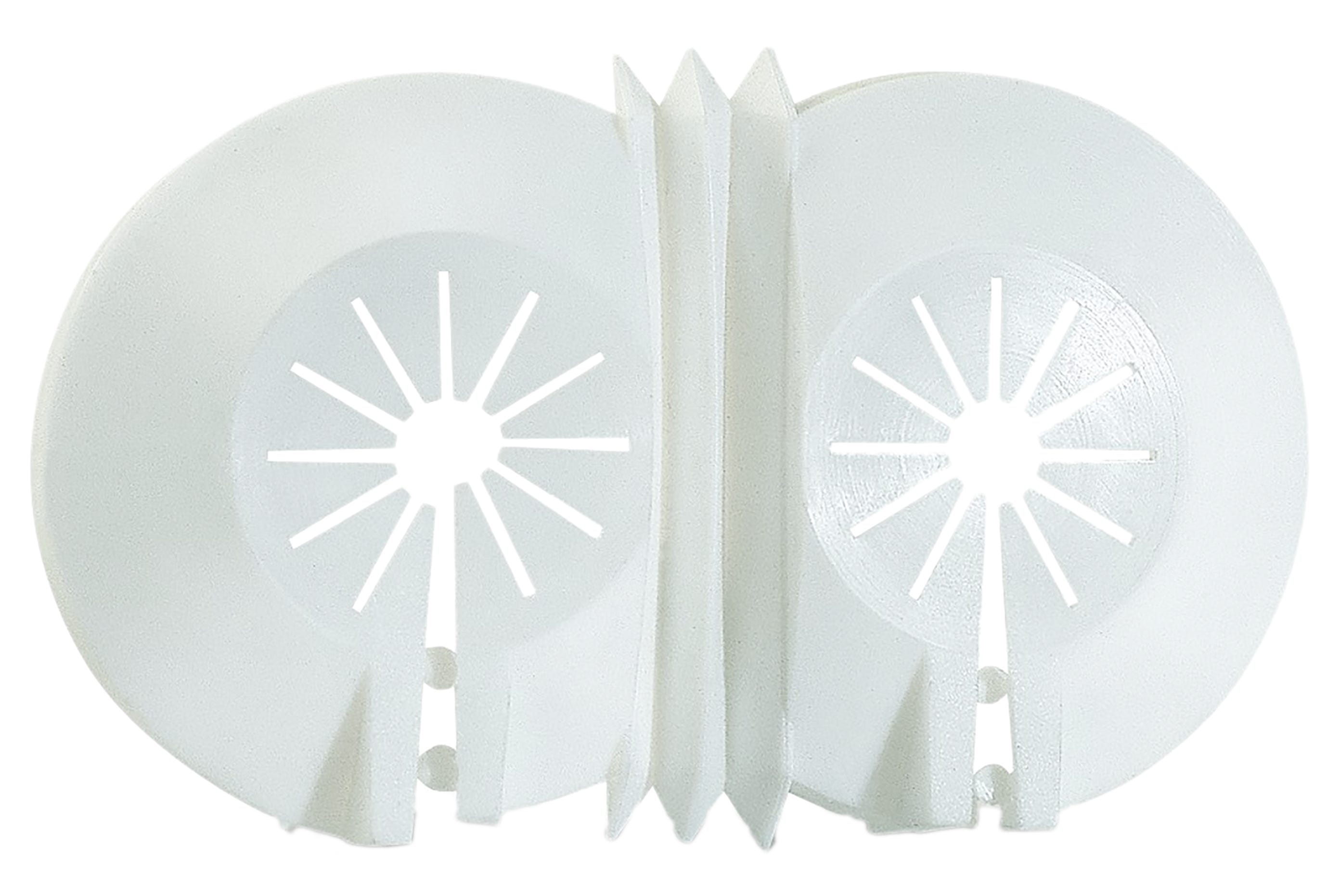 Embellecedor doble para radiador color blanco Ø 8-22 mm