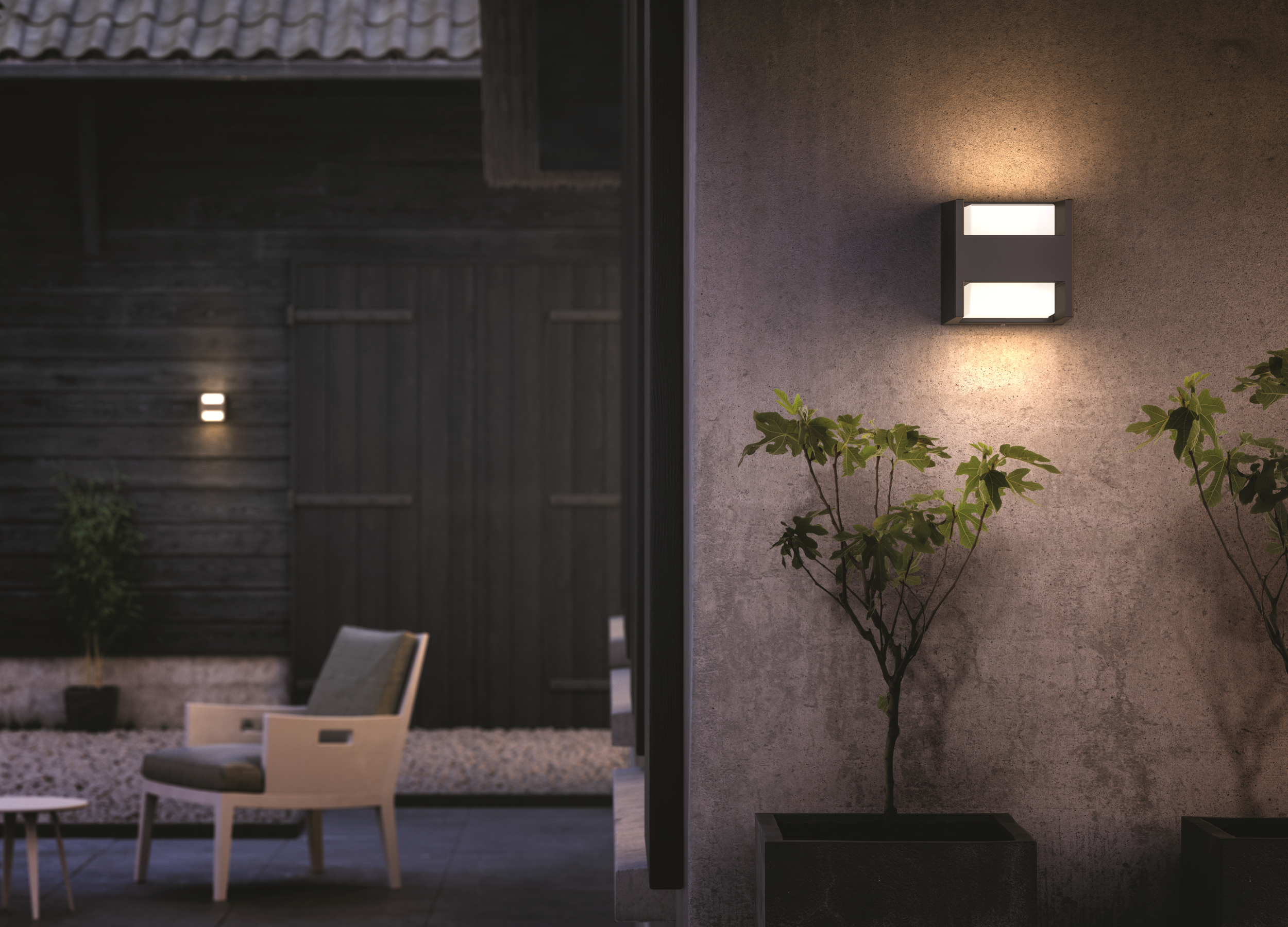 Aplique de exterior led arbour 12 99 cm antracita