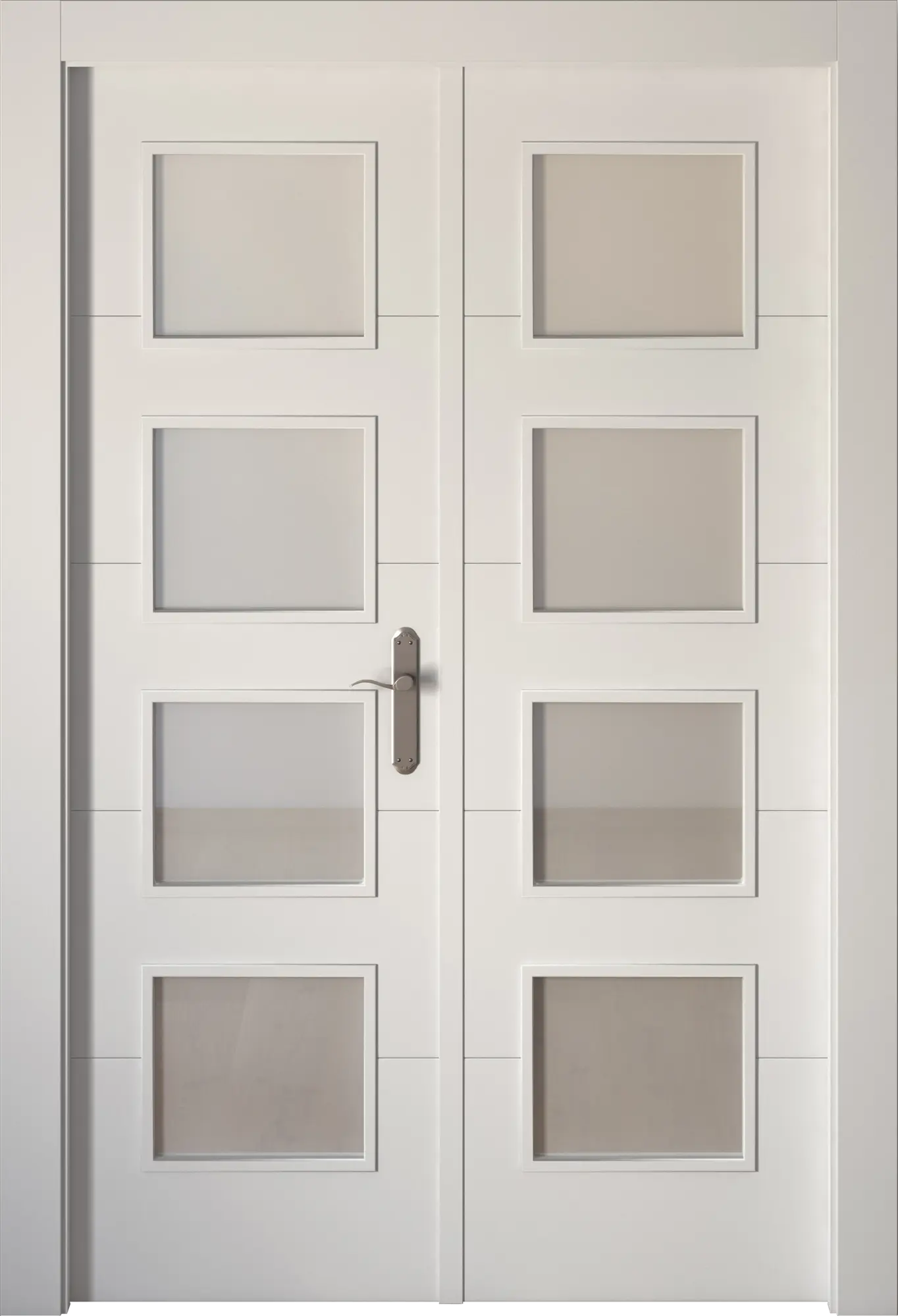 Puerta lucerna blanco apertura izquierda con cristal 125cm