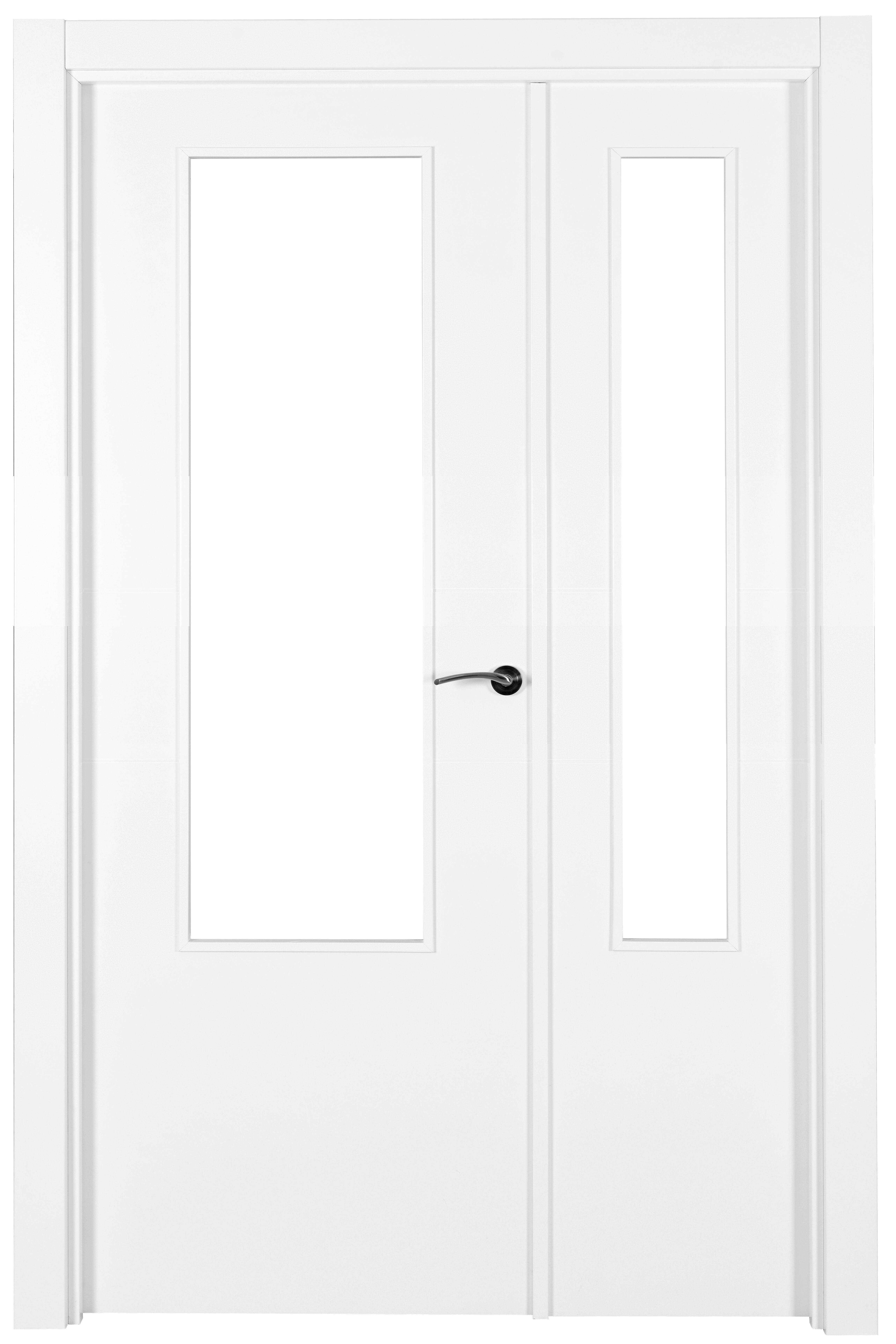 Puerta lyon blanco apertura izquierda con cristal 105cm