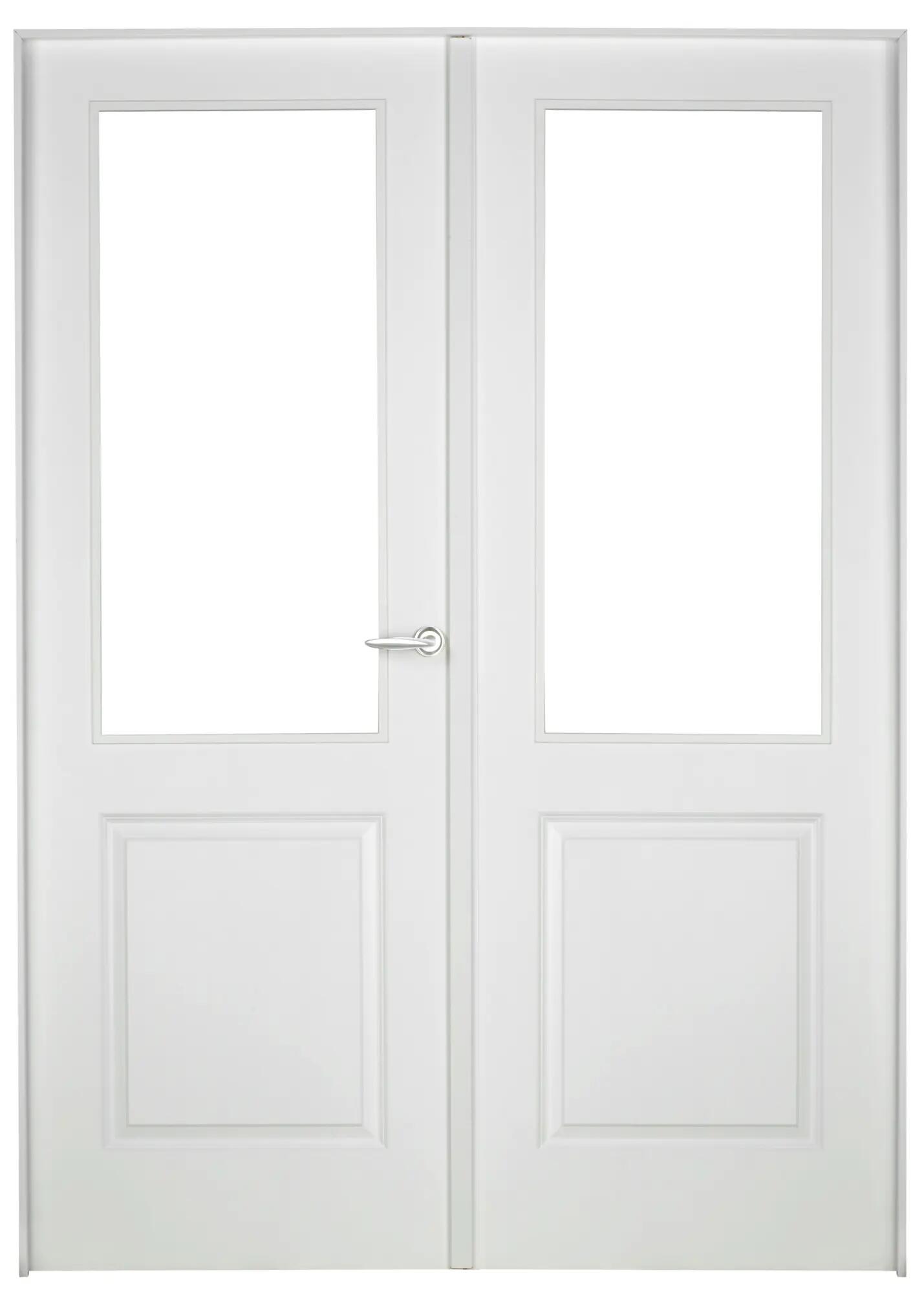 Puerta bonn blanco apertura izquierda con cristal 125cm