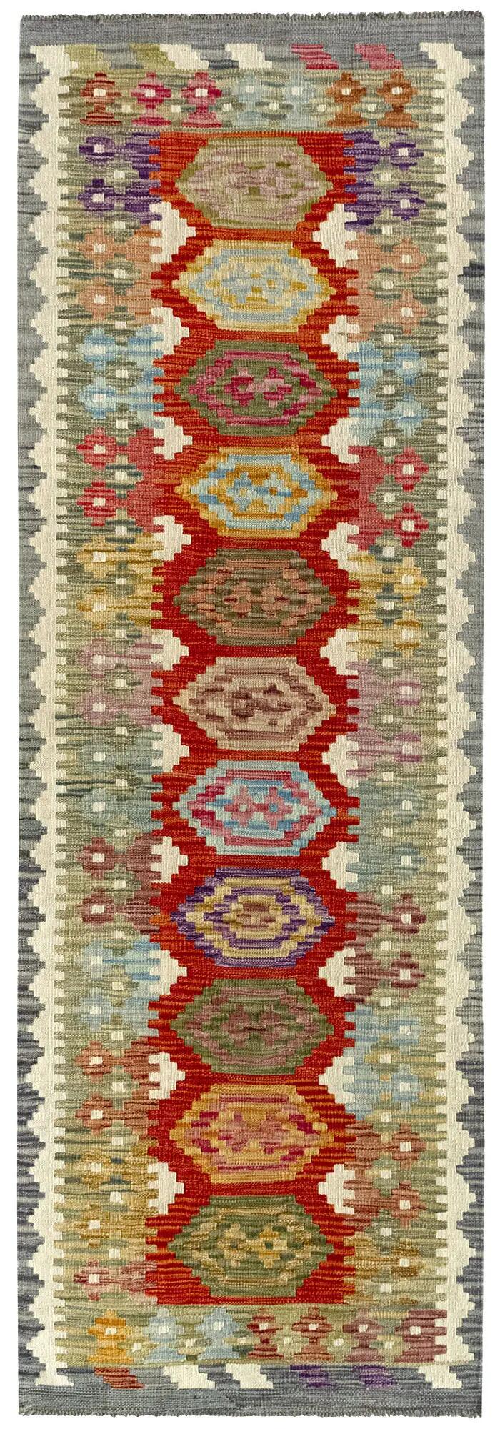 Alfombra pasillera lana kilim herat multicolor 80x250cm