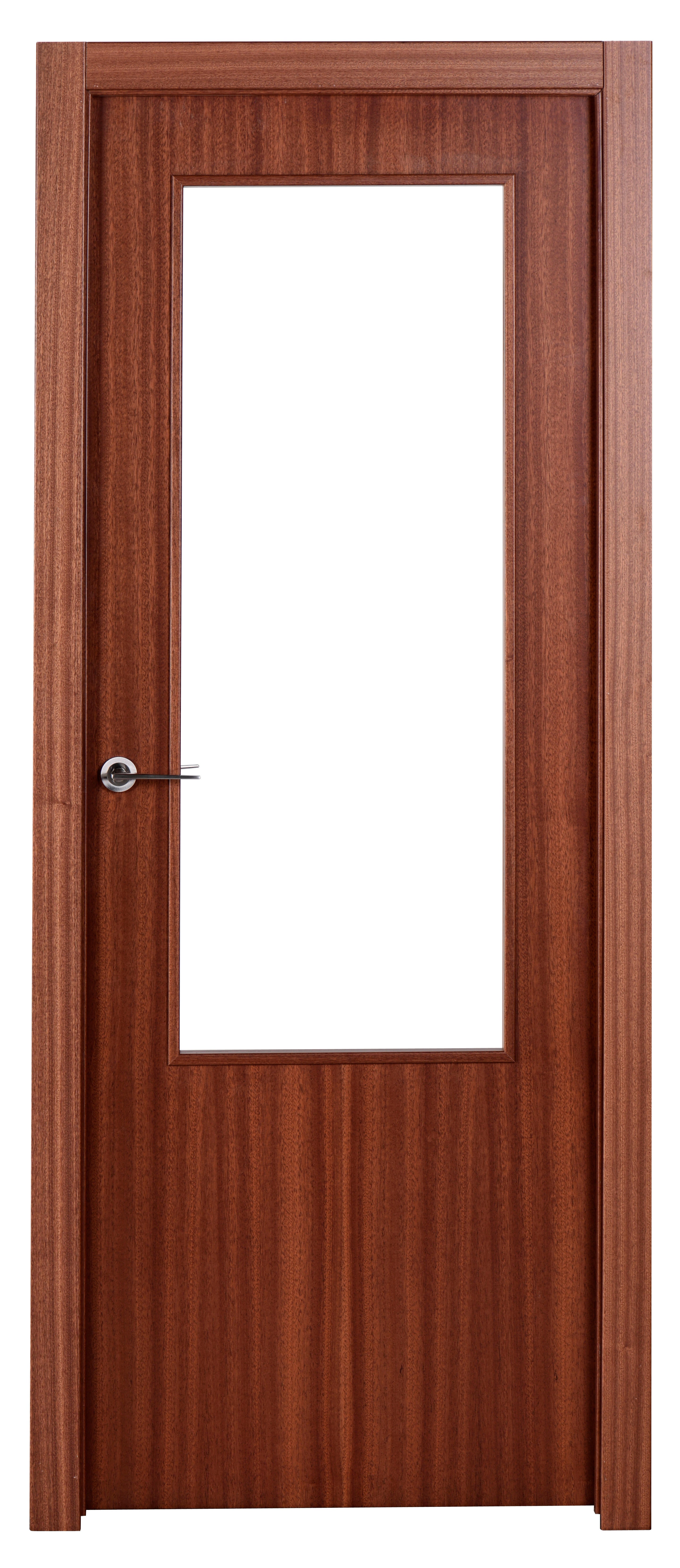 Puerta lisboa plus sapelly apertura derecha con cristal 9x72.5cm