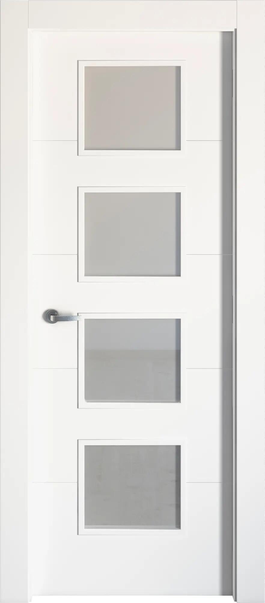 Puerta lucerna plus blanco apertura derecha con cristal 9x 92.5cm