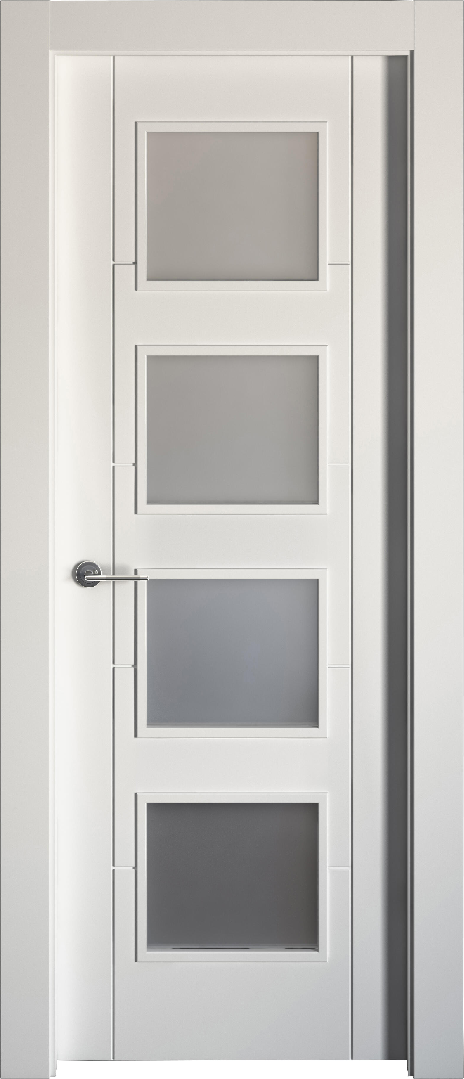 Puerta noruega plus blanco apertura derecha con cristal 9x82.5cm de la marca ARTENS