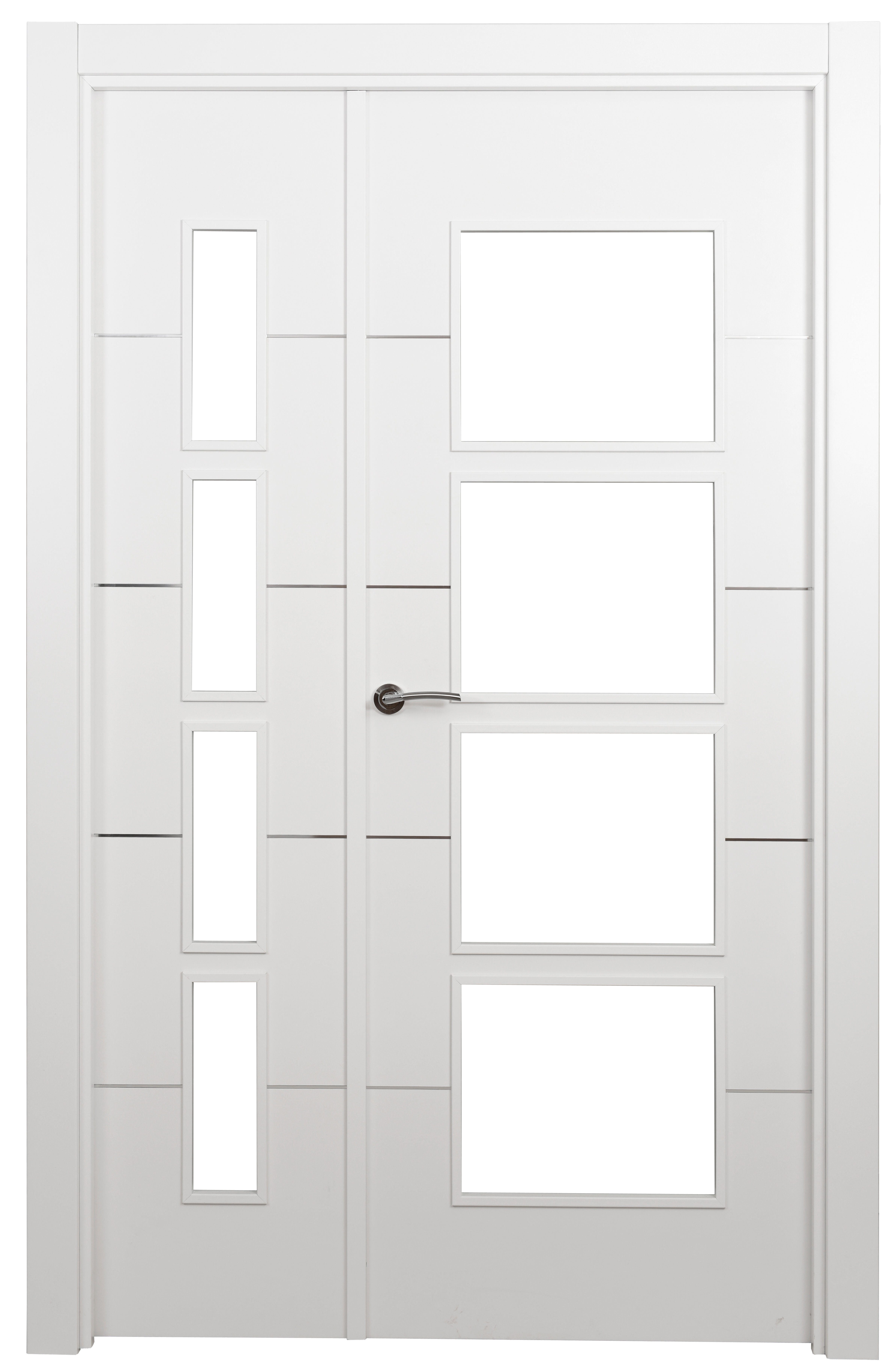 Puerta abatible paris blanca premium apertura derecha de 9x115 cm