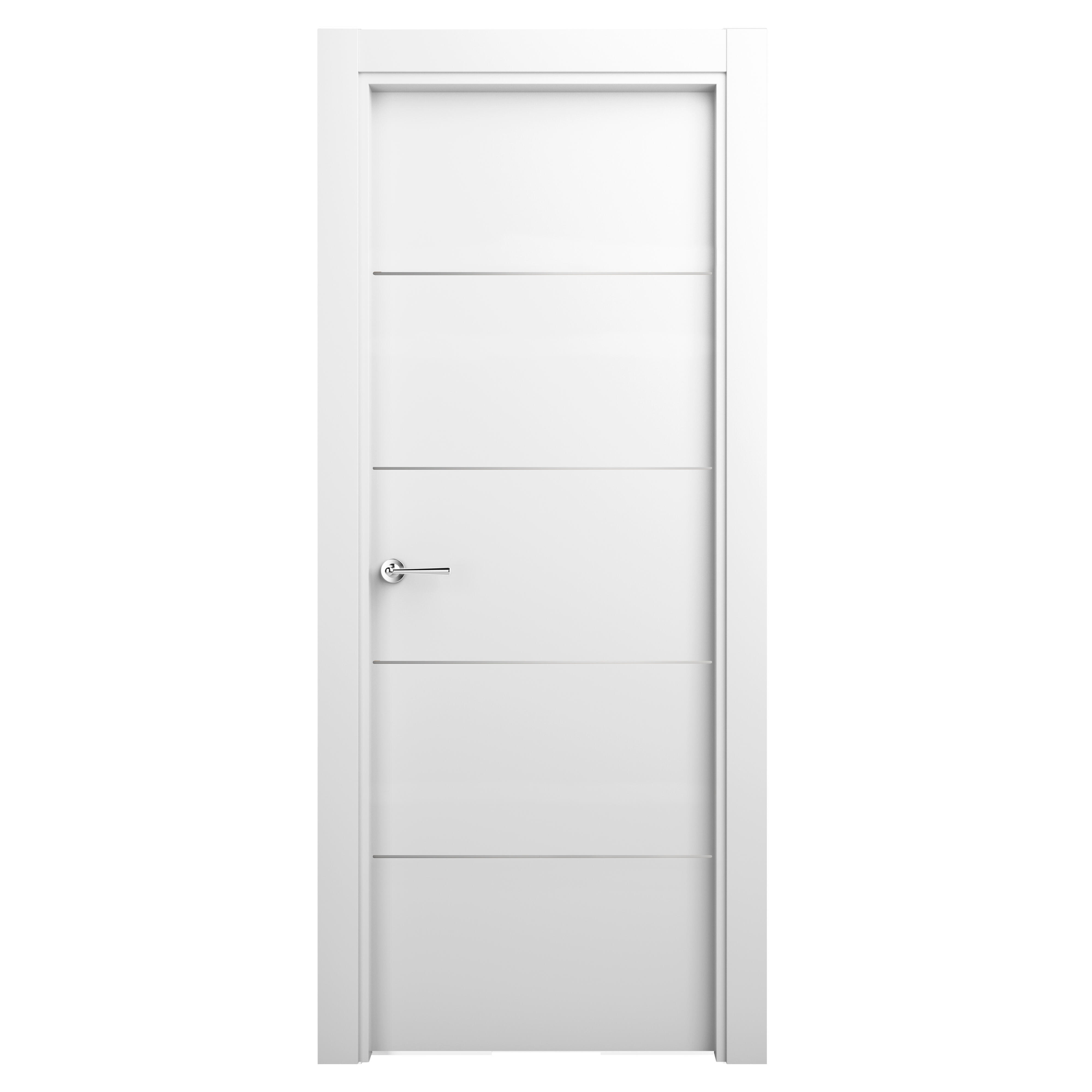 Puerta abatible paris blanca premium apertura izquierda de 9x82.5 cm