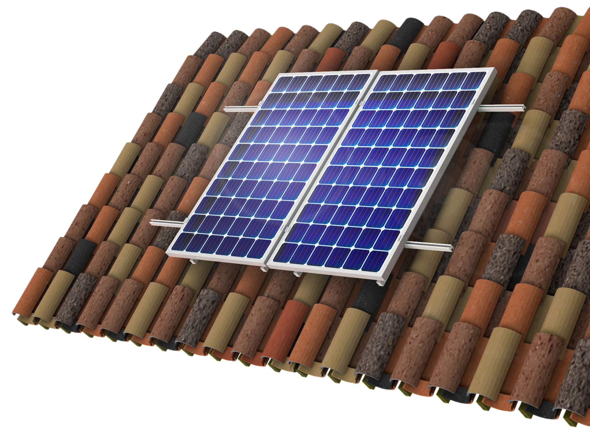 Kit soporte tejado soltile-xunzel-2p para 2 paneles solarpower 80w/120w