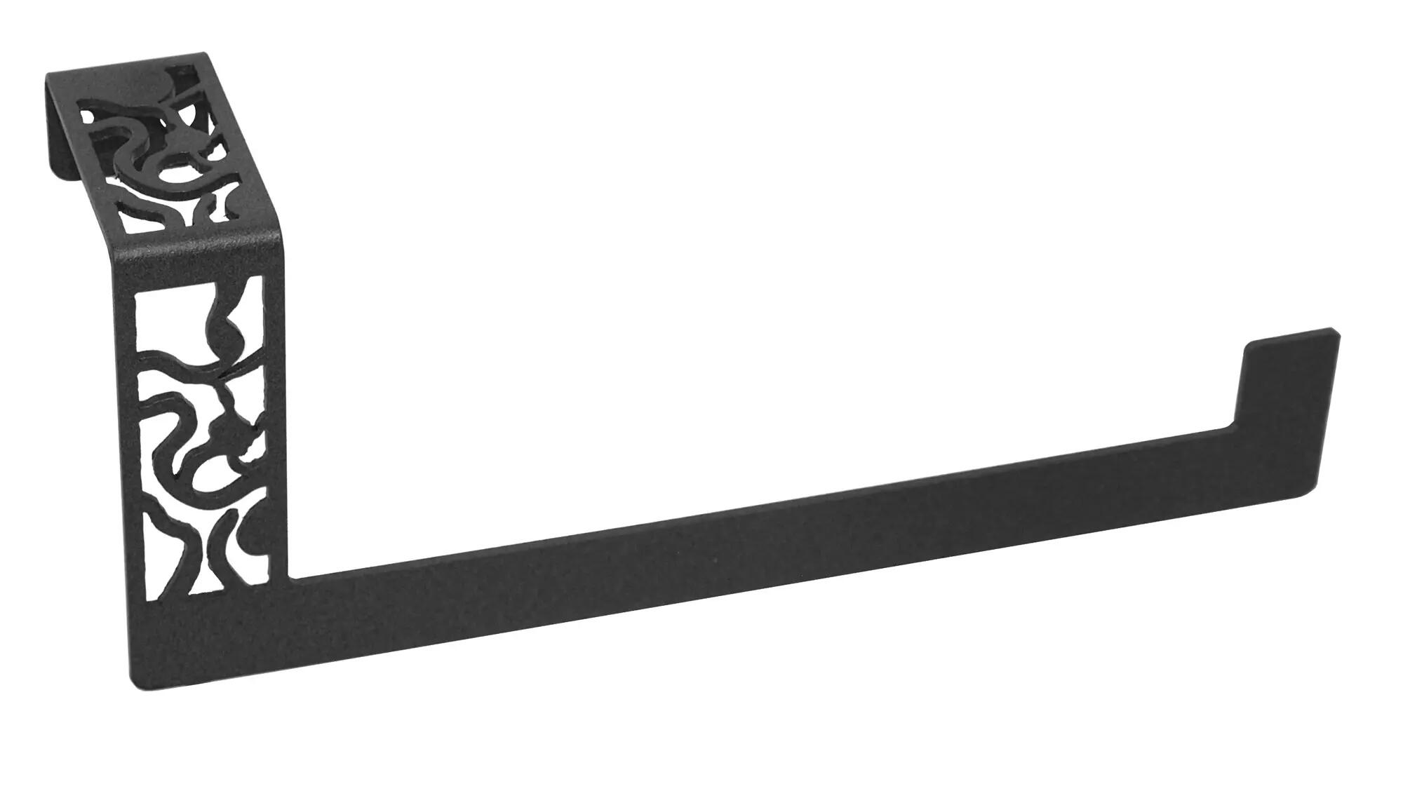 Toallero art decó negro 24x10 cm