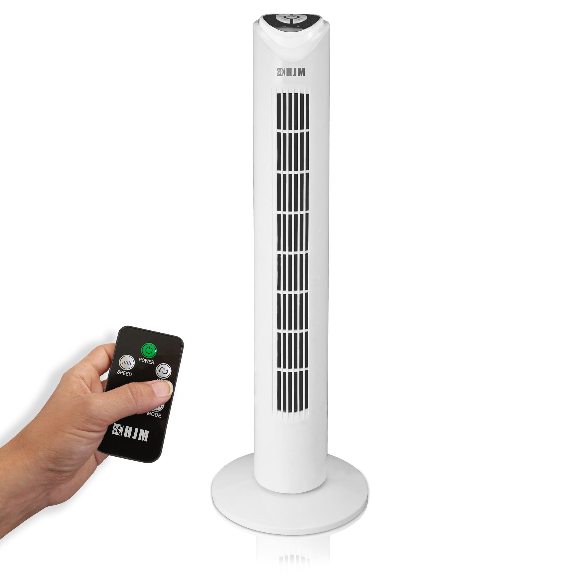 Ventilador de torre hjm tf40rc de 50w blanco