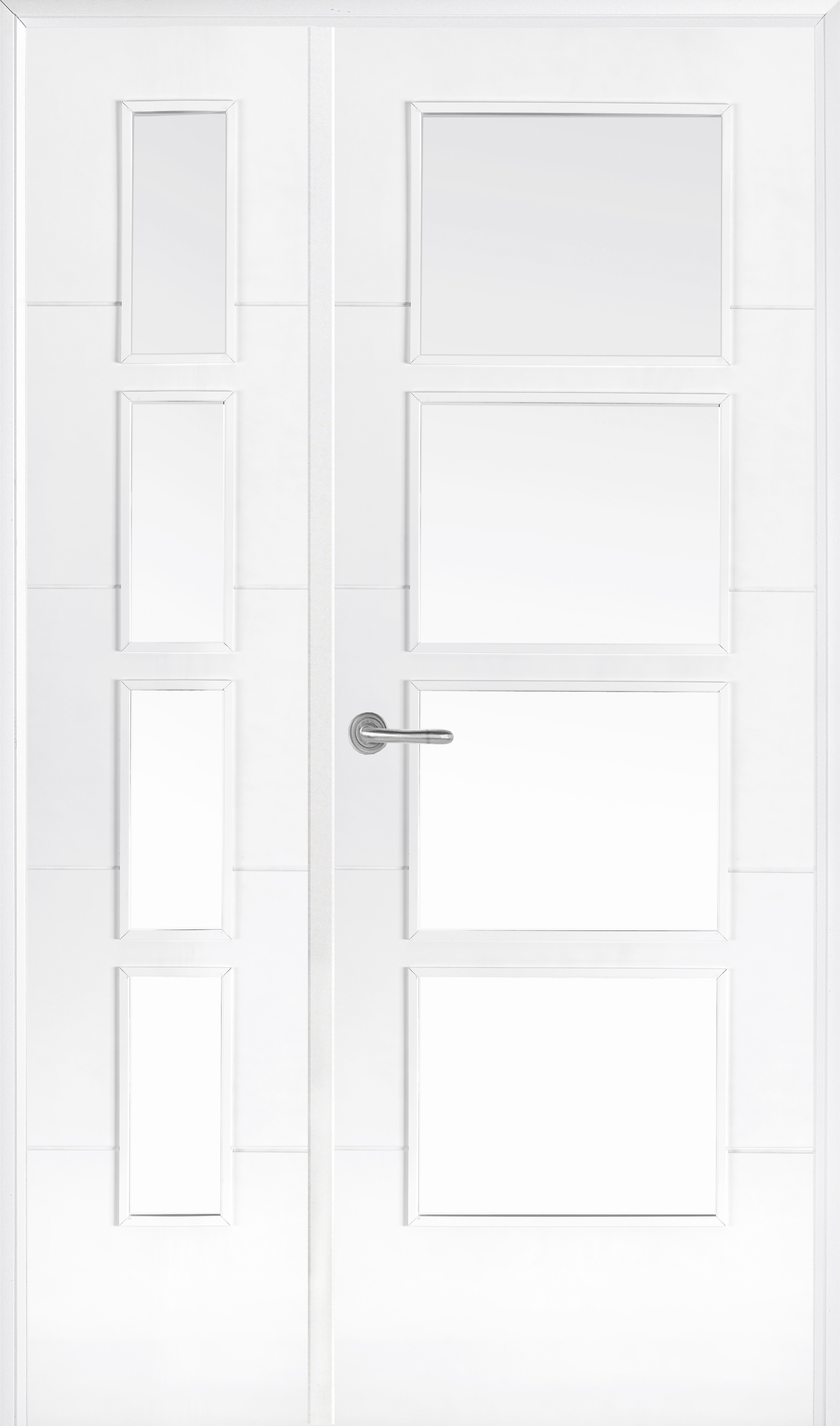 Puerta interior abatible noruega blanco line plus apertura dcha cristal 7x2 125