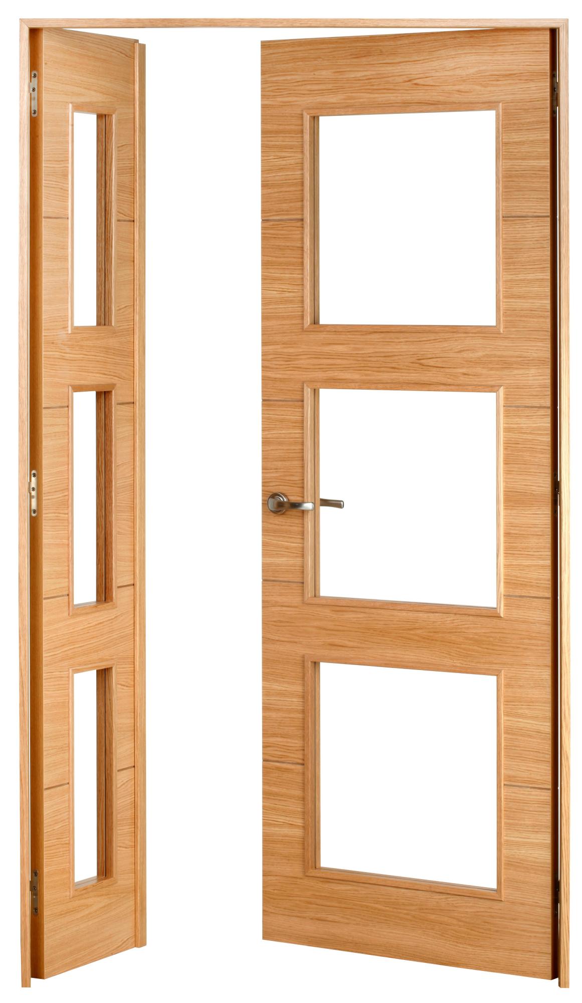 Puerta interior abatible viena roble line plus apertura dcha cristal 7x2 115cm