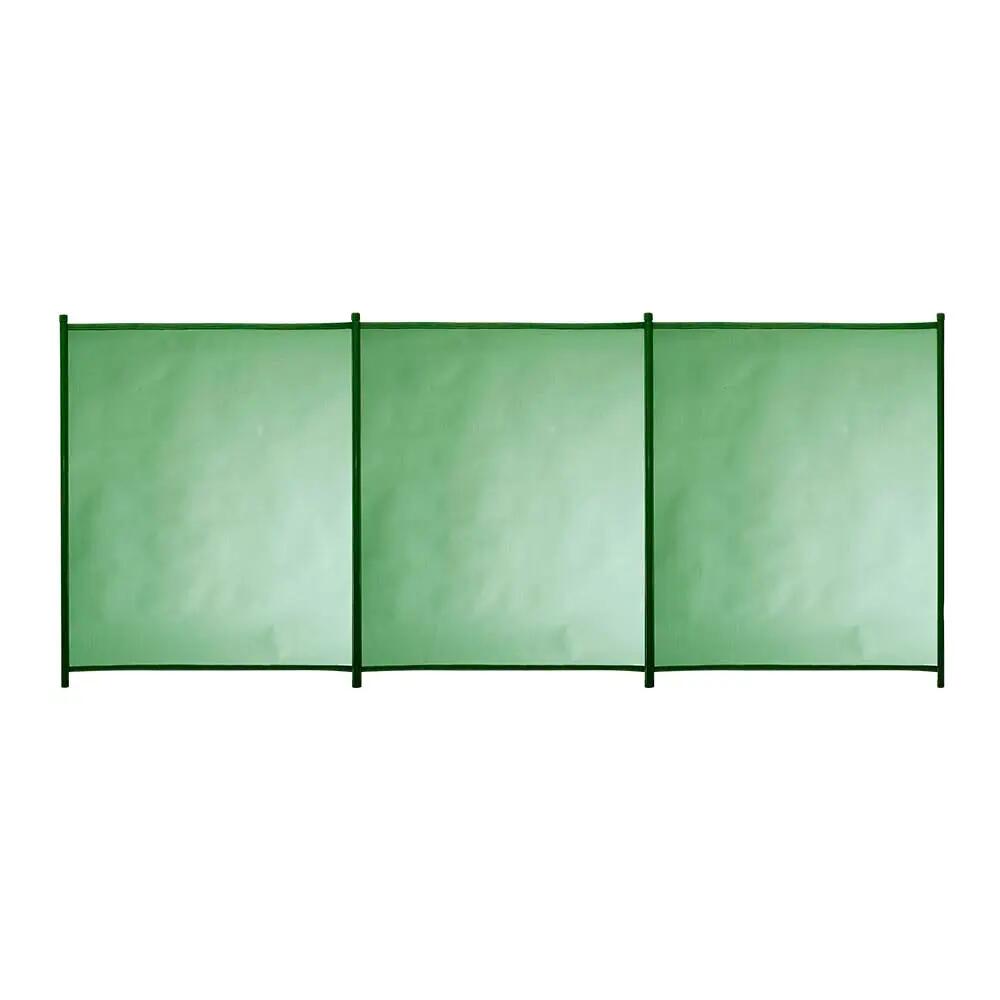 Valla de seguridad desmontable de poliéster / PVC verde 125x300 cm
