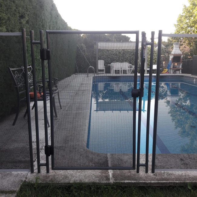 Preciso Significado Malawi Puerta de seguridad para piscinas aluminio marrón 125x100 cm | Leroy Merlin