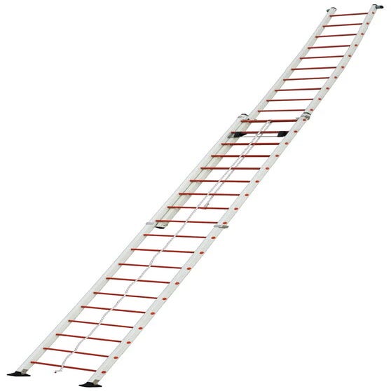 Comprar Escalera de aluminio extensible a cuerda de tres tramos online -  Escaleras Arizona