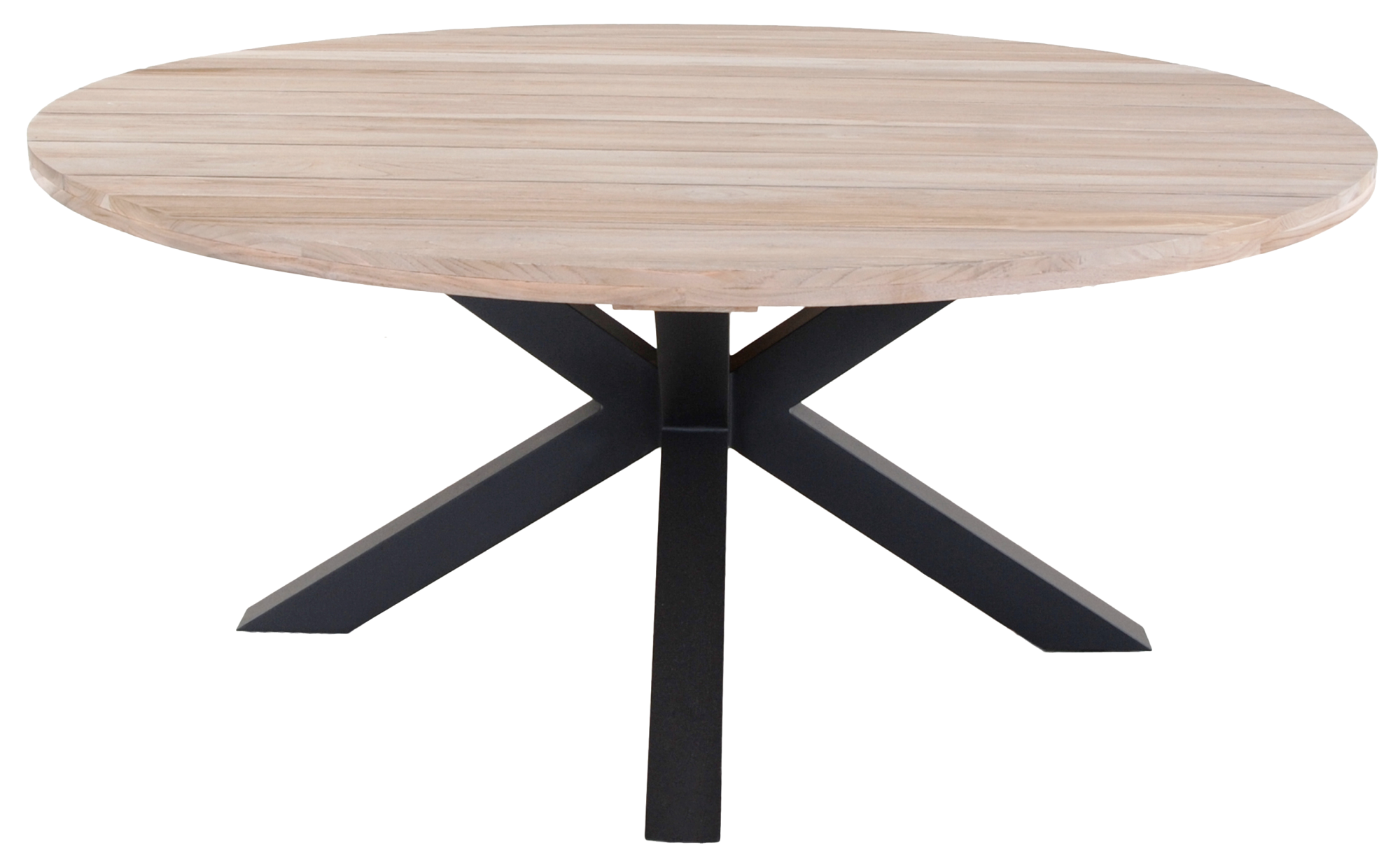 Tablero redondo para mesa en madera de teca Trivento. Parte de un conjunto  1/2