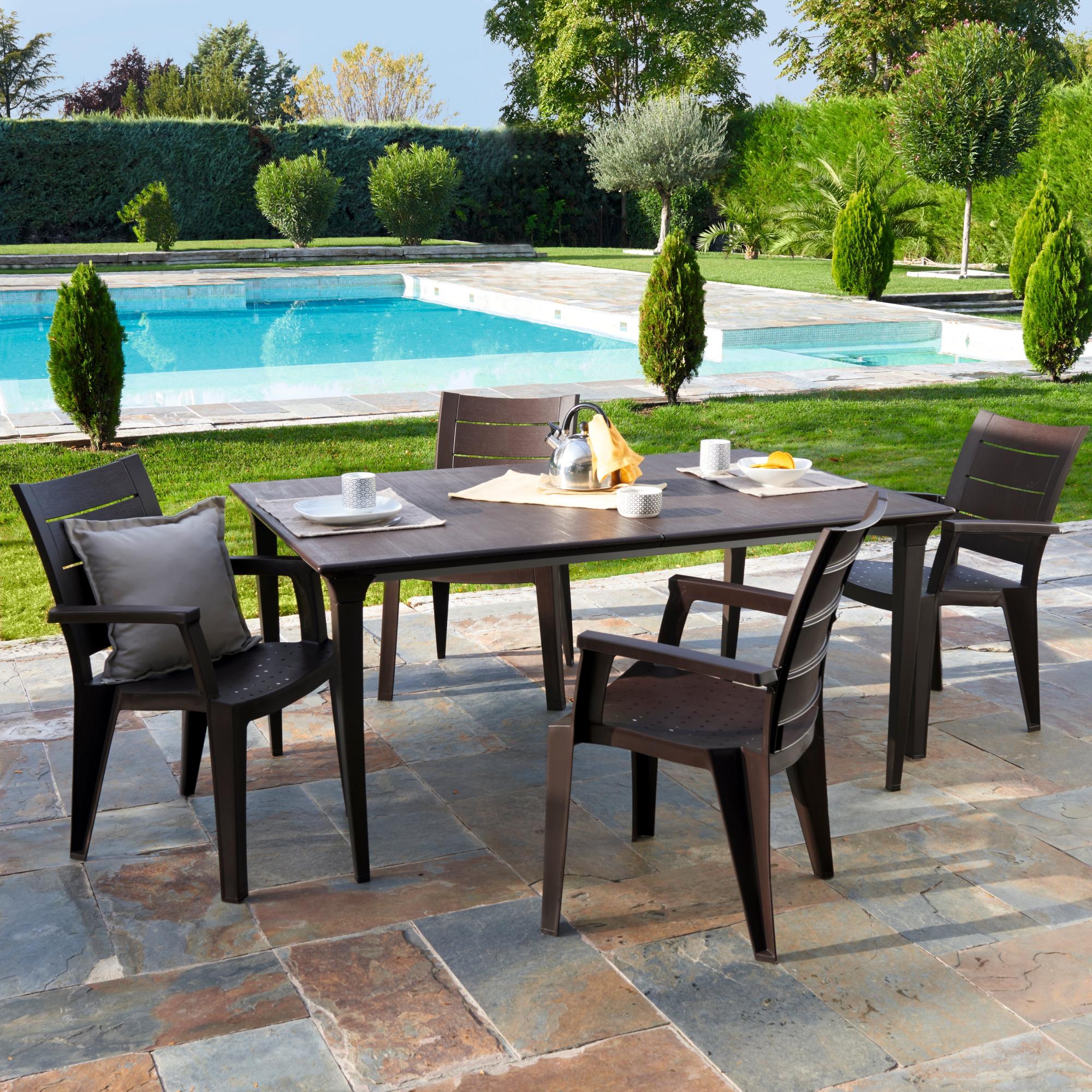 Silla jardín de polipropileno marrón | Merlin