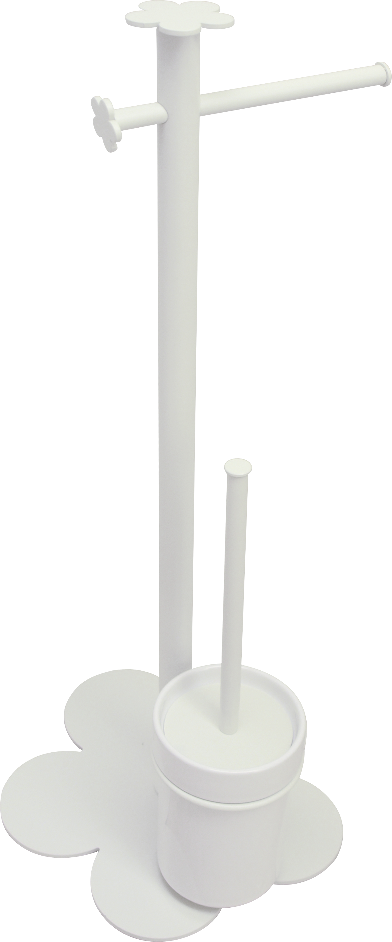 Escobillero y portarrollo provenza blanco 29x62 cm