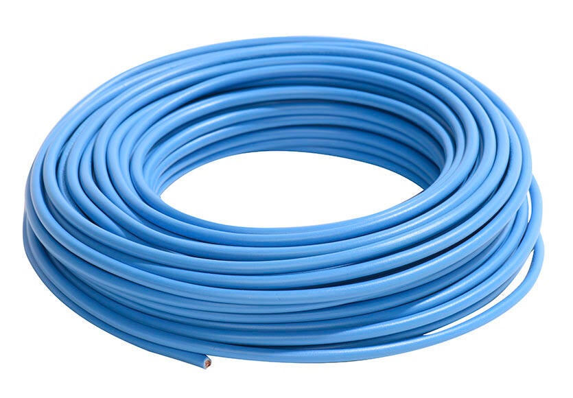 Rollo Cable Eléctrico de 100 m | H07V-K | Sección 1 x 2,5 mm2 | Color azul