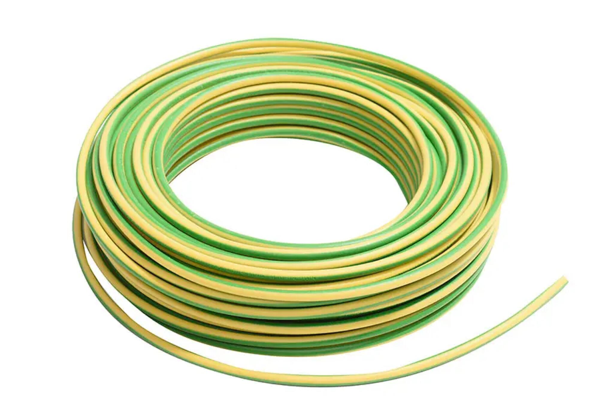 Cable lexman h07v-k 100 metros 2,5 mm² color amarillo/verde