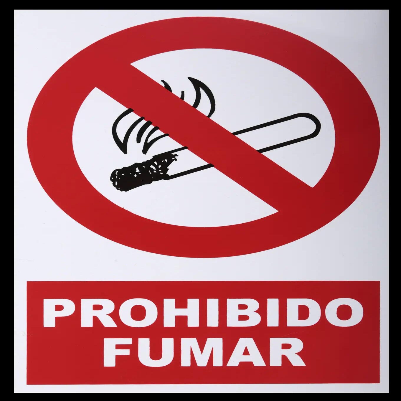 Cartel Prohibido fumar