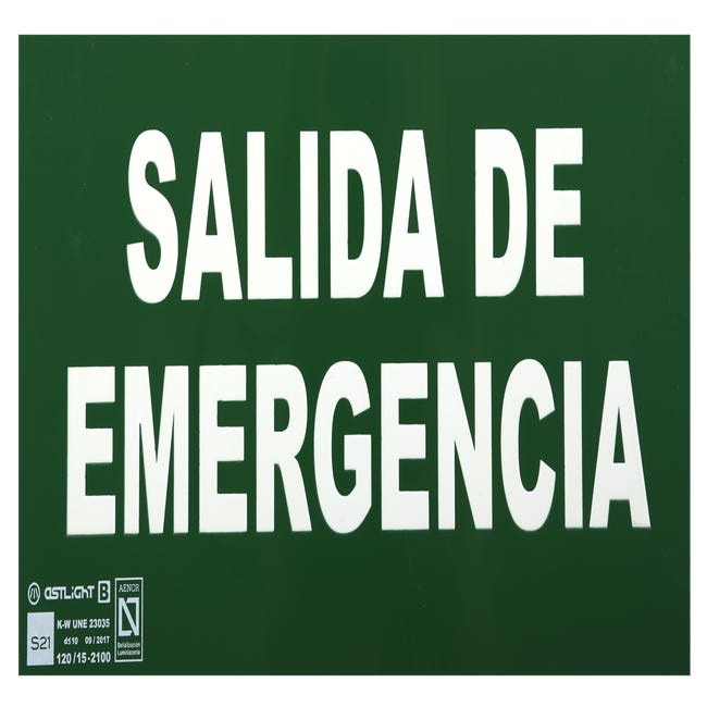 Cartel Homologado: Salida de Emergencia