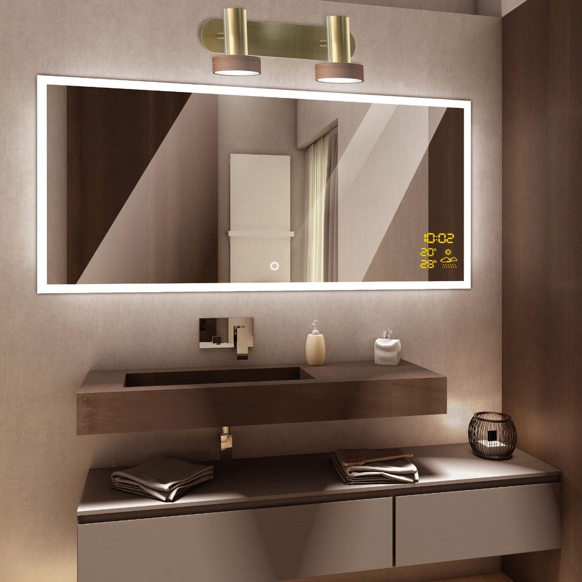 Barra de 2 focos led nature bronce 5w