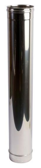Tubo de acero inoxidable 125 mm de ø 0,98 cm
