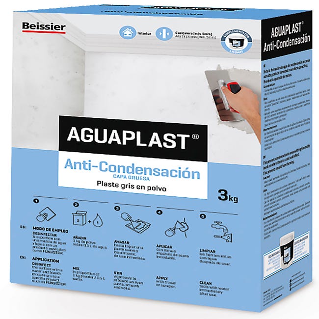 Aguaplast Anticondensación masilla temoaislante para problemas de moho y  condensación 3 kg : : Bricolaje y herramientas