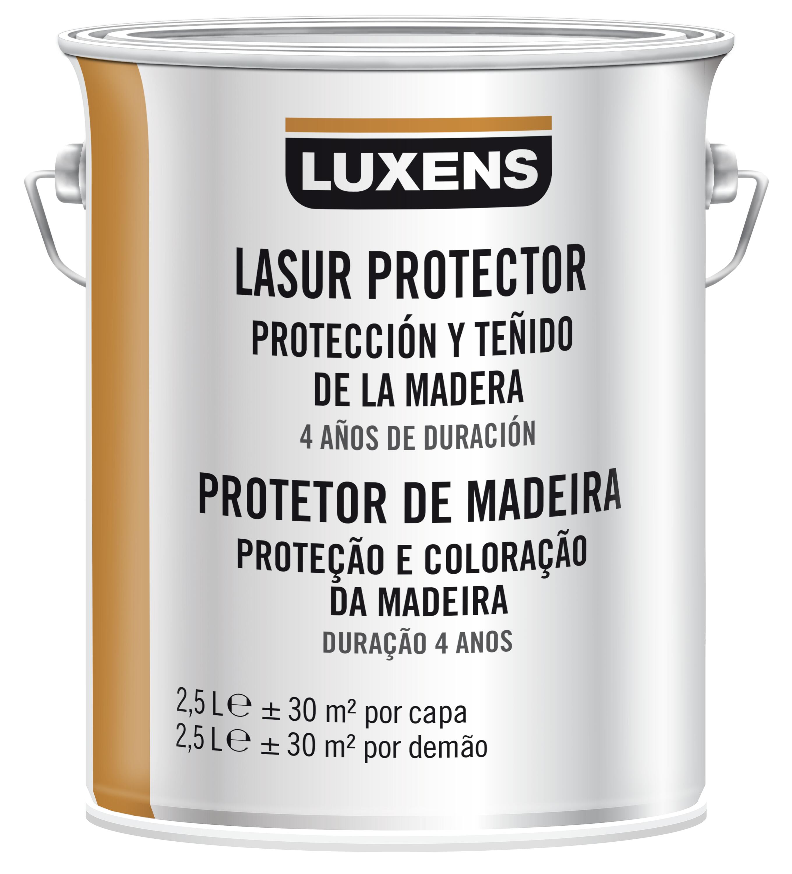 Protector madera exterior luxens satinado 2.5 l castaño