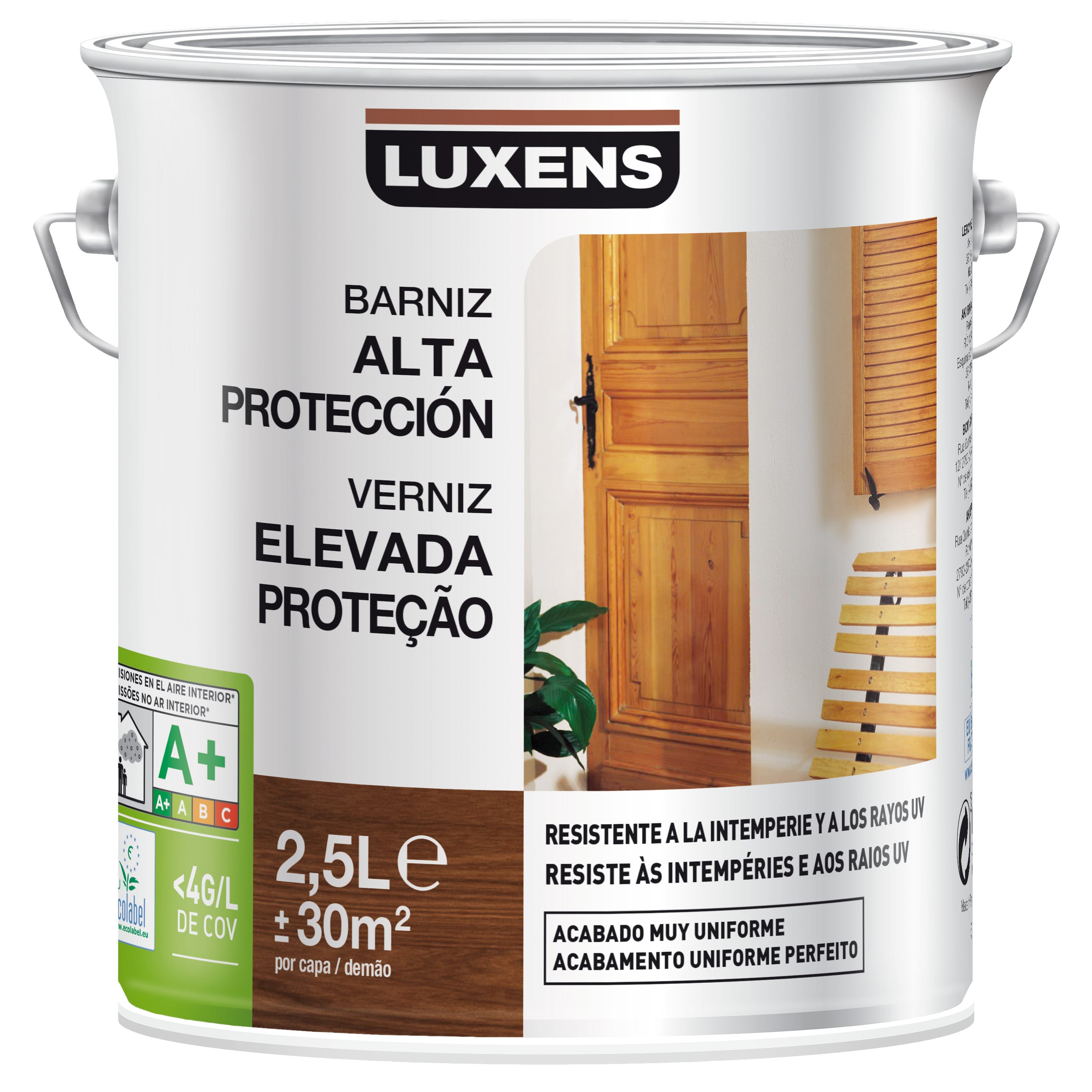 Protector madera exterior LUXENS satinado 750 ml roble oscuro