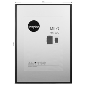 Marco Milo negro INSPIRE 20x20cm